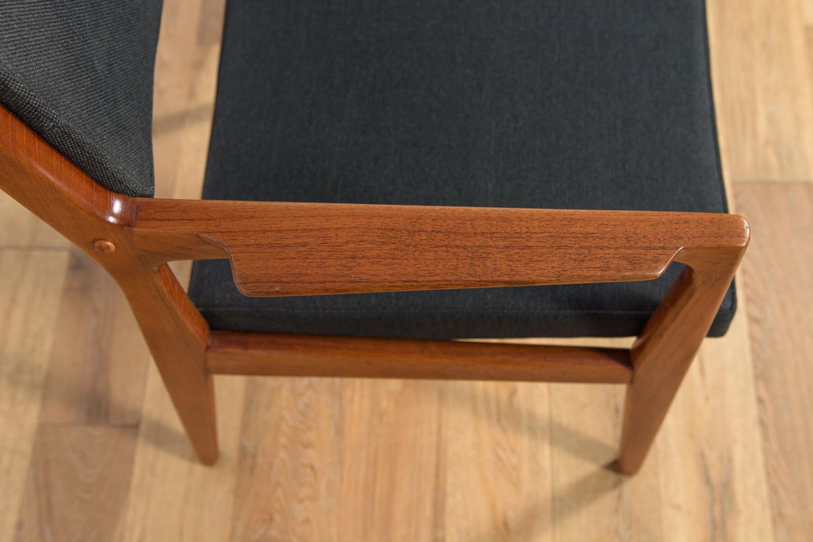 662.0 Mid Century Teak & Leather Armchair By Erik Buck For ørum Møbelfabrik, Denmark, 1960s photo