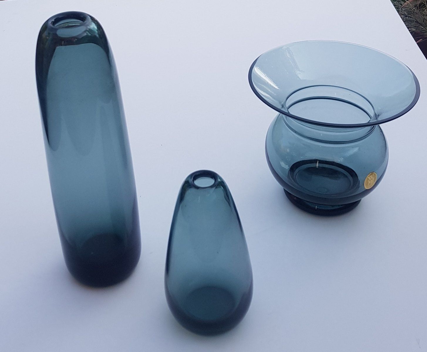 Tourmaline Vases By Wilhelm Wagenfeld For Wmf, Set Of 3 photo Home Decor