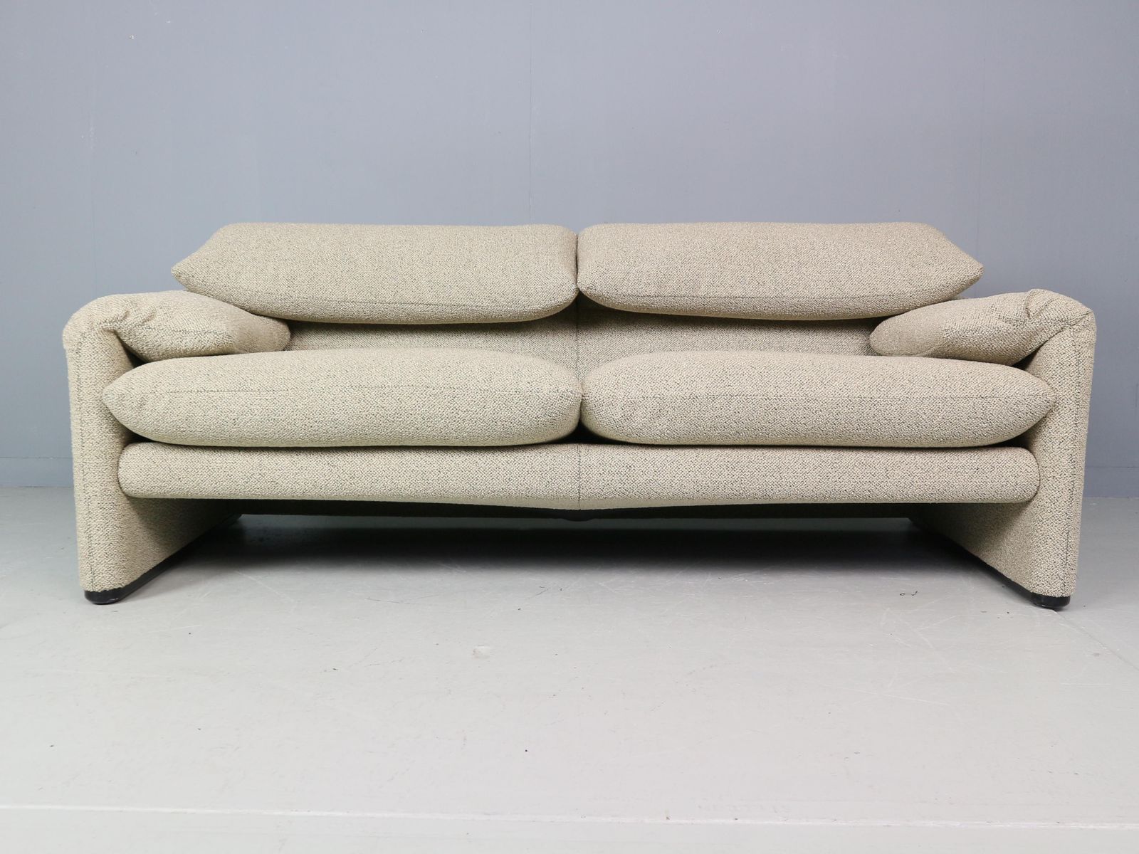 Vico Magistretti "Maralunga" 2 And A Half Seater Re Upholstered Sofa For Cassina photo furniture