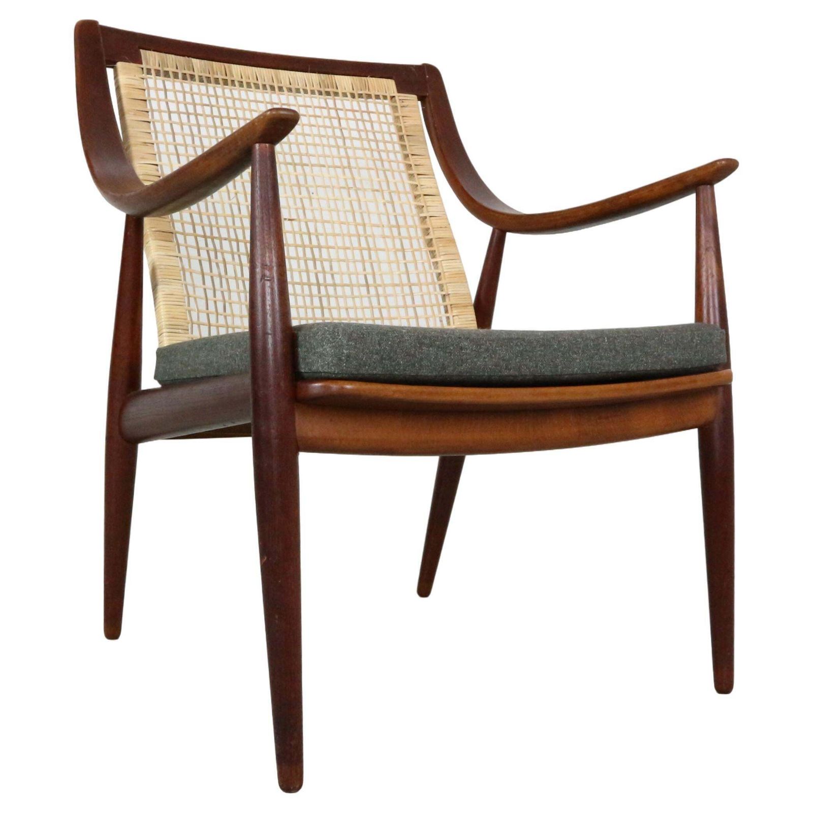 Peter Hvidt& Orla Mølgaard Nielsen Fd146 Cane Back Easy Chair, Denmark