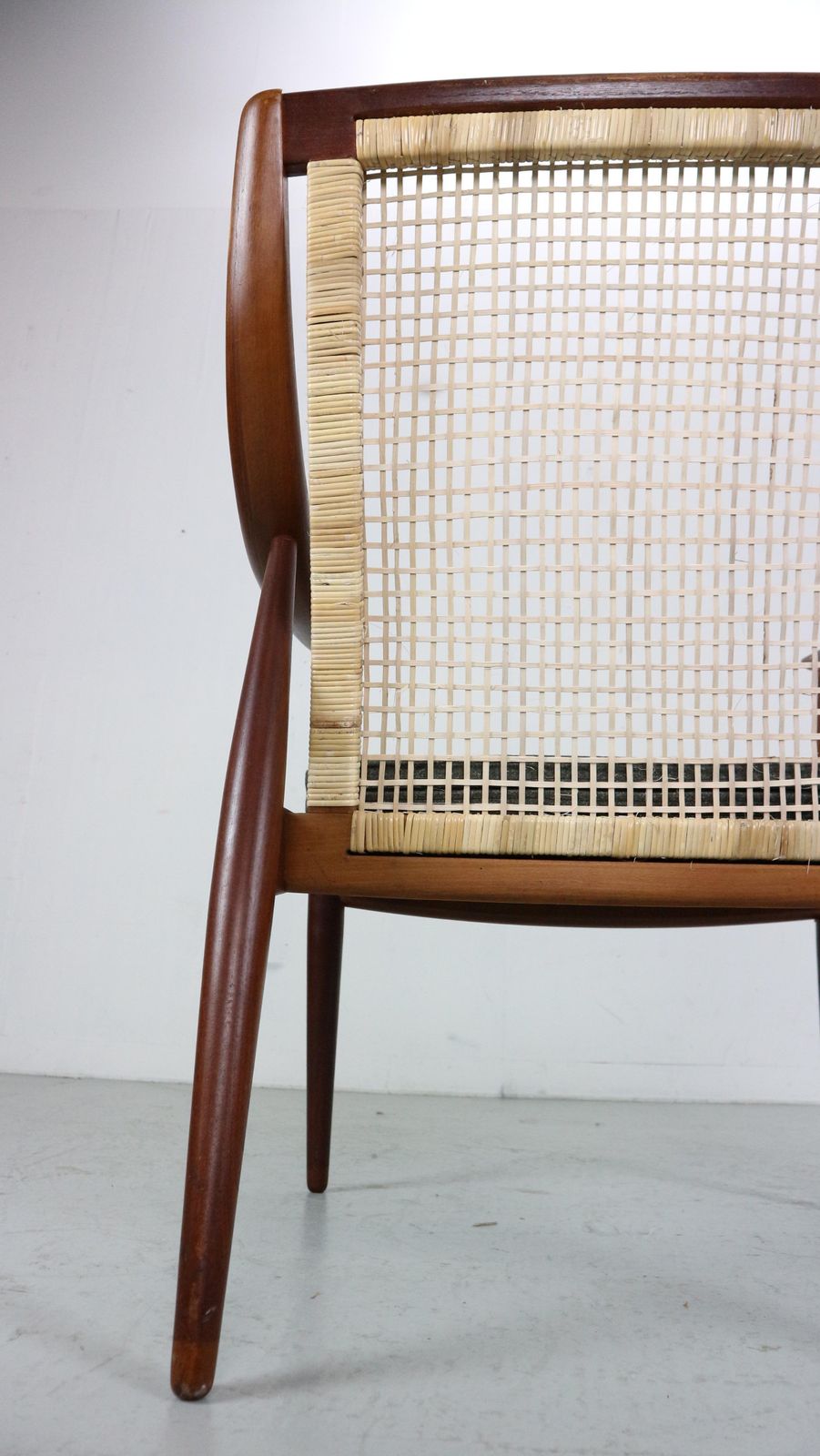 Furniture Peter Hvidt& Orla Mølgaard Nielsen Fd146 Cane Back Easy Chair, Denmark photo