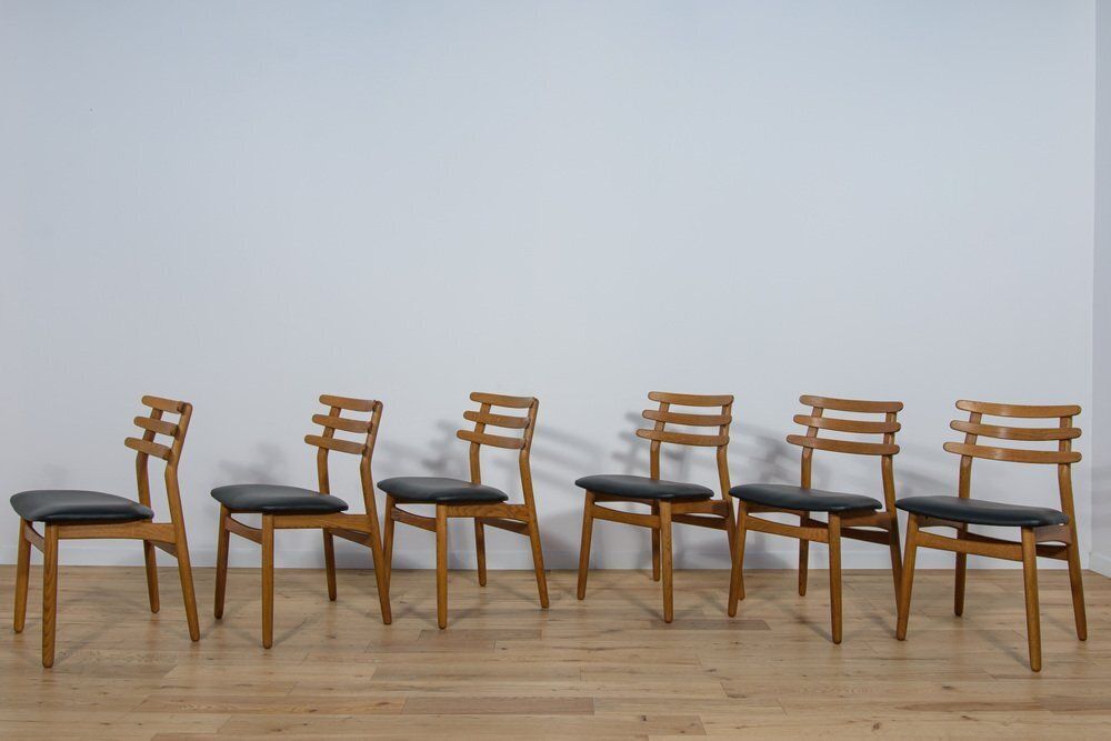 Mid Century Oak Dining Chairs By Poul Volther For Fdb Mobler, Denmark, 1960s, Set Of 6 photo Furniture
