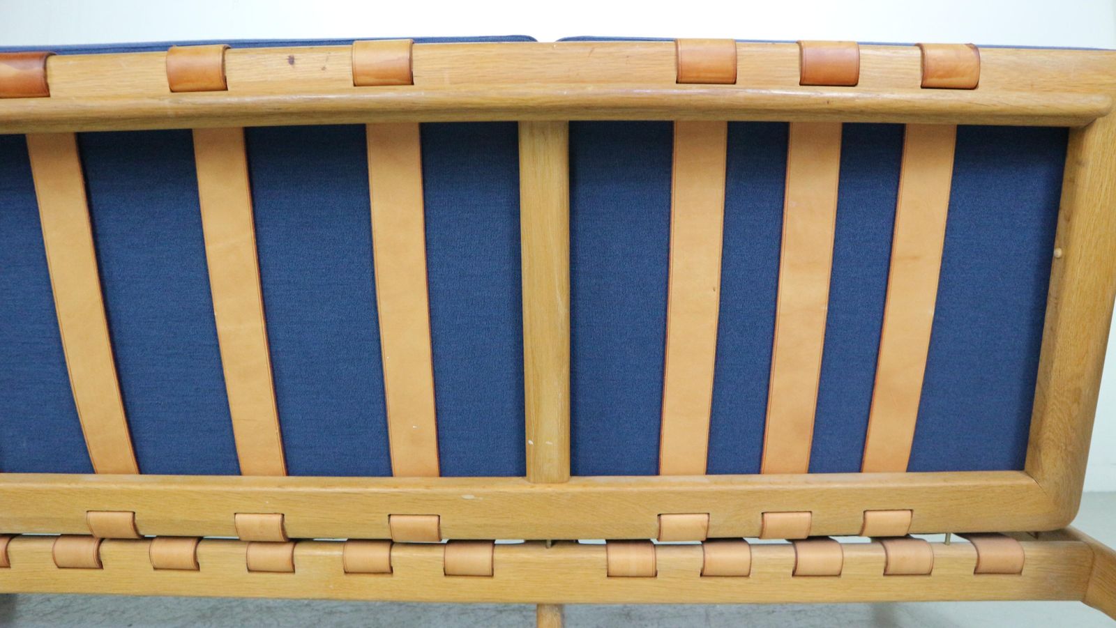 Furniture Svante Skogh Swedish Model  "Bodö" Oak 3, 5 Seater Sofa For Säffle Möbler, 1950 photo