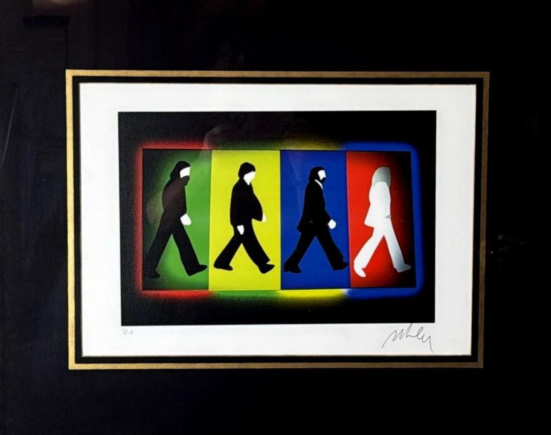 Marco Lodola Color Screenprint On Paper, “A.P.” (Artist’s Proof) Mirror Frame photo furniture