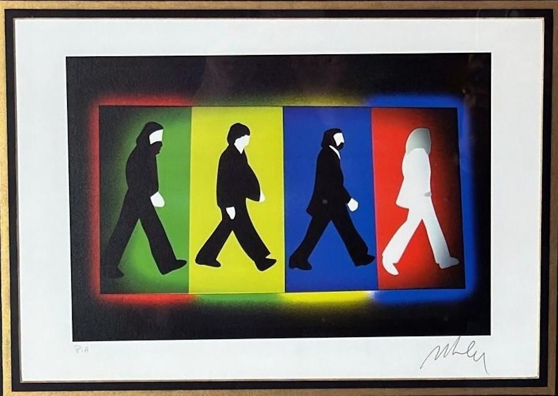 Marco Lodola Color Screenprint On Paper, “A.P.” (Artist’s Proof) Mirror Frame photo for sale
