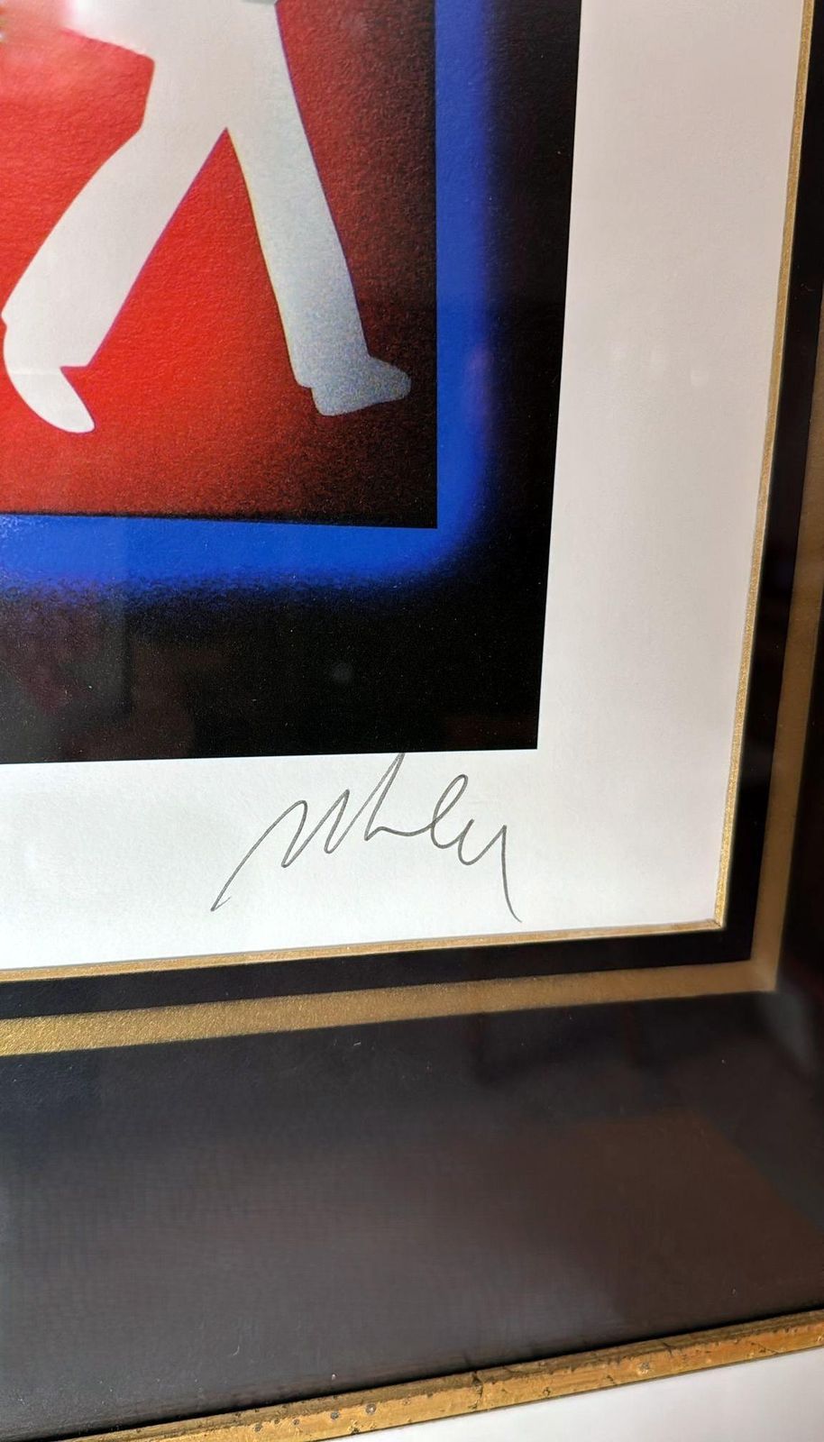 Art Marco Lodola Color Screenprint On Paper, “A.P.” (Artist’s Proof) Mirror Frame photo