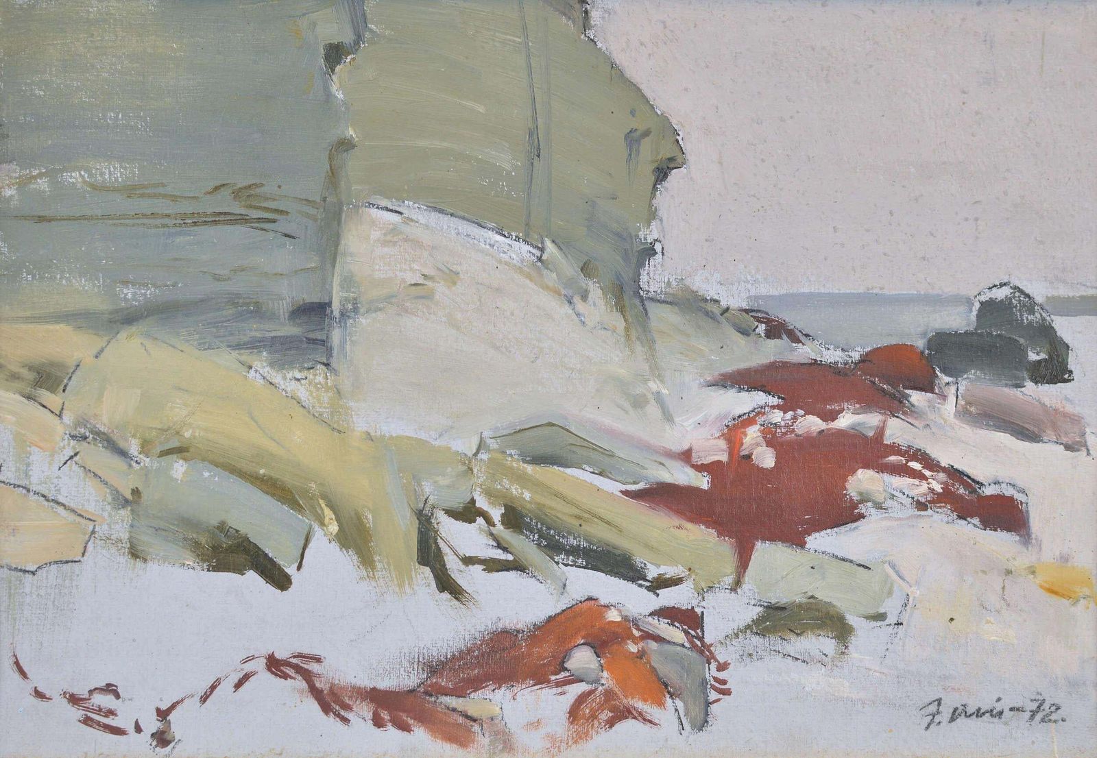 Janis Osisshore. 1972. Oil On Canvas. 34x50 Cm1972