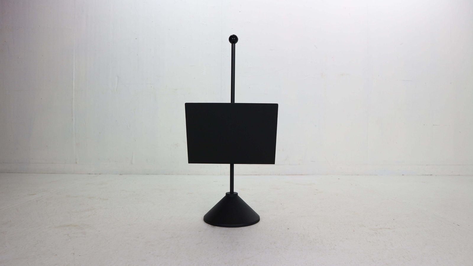 Porada Arredi Black Metal Minimalistic Magazinine Rack, 1980's, Italy photo for sale