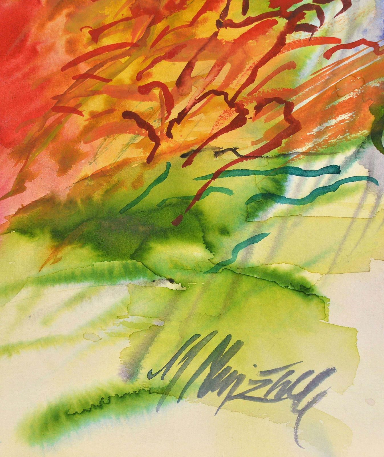 Malda Muizulemasquerade Ball. Paper, Watercolor, 60x80 Cm1980 photo Art