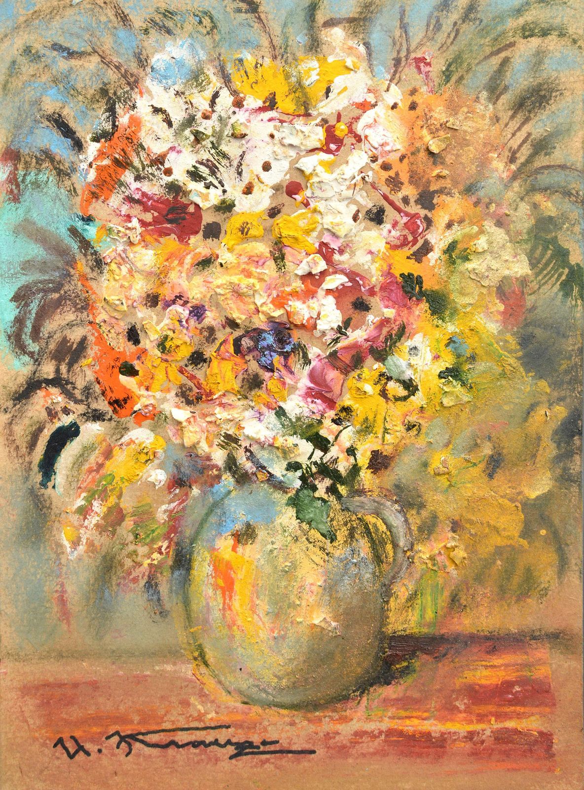 Uldis Krauzeevening Glow, Oil/Cardboard, 30x21 Cm, 20202020