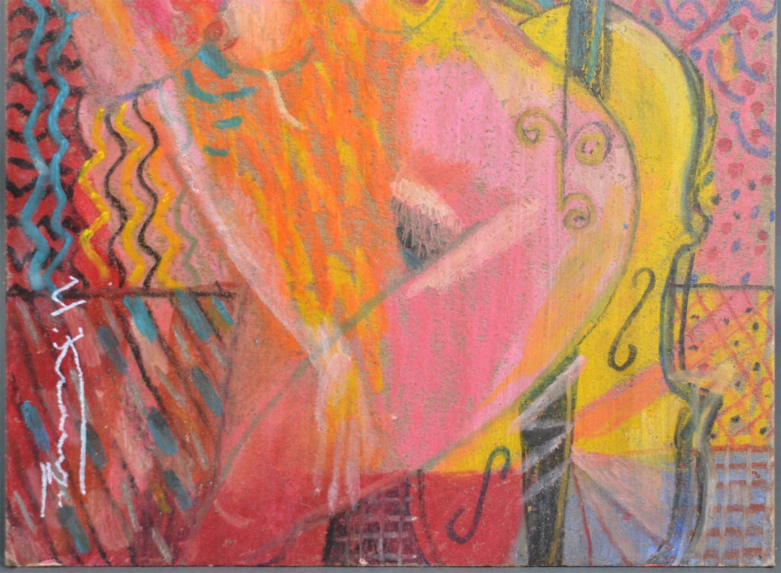 Uldis Krauzegirl With Chello. 2020. Oil/Cardboard, 37x24 Cm2020 photo vinterior