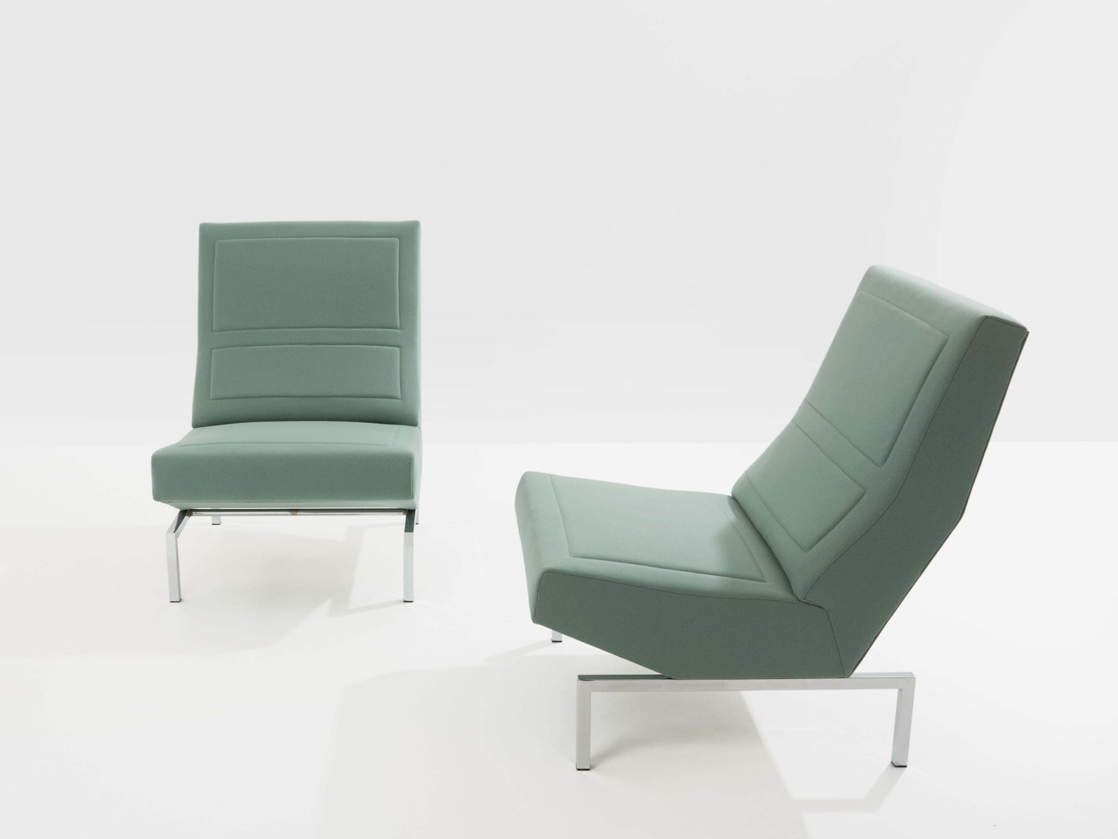 Paire de fauteuils CM236 Pierre Paulin, chrome, velours de laine satiné, 1960 photo furniture