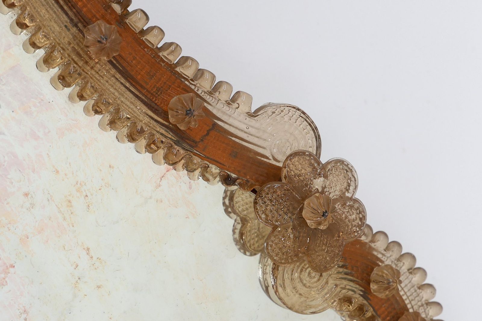 photo vinterior Large Venetian Mirror In Murano Glass By Art Venitien, 1960s