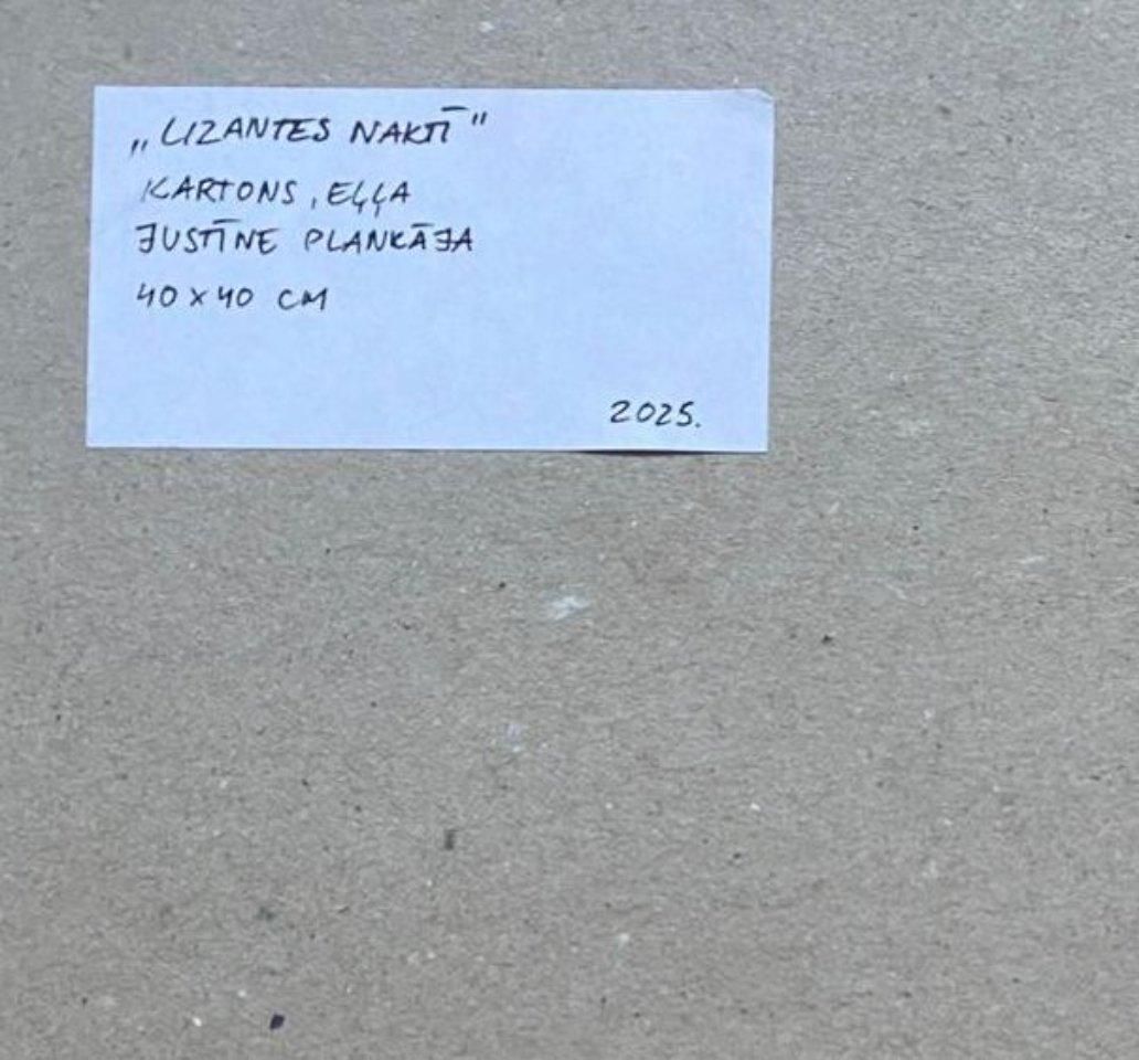 Justine Plankajalisante At Night. 2025. Cardboard/Oil, 40x40 Cm2025 photo for sale