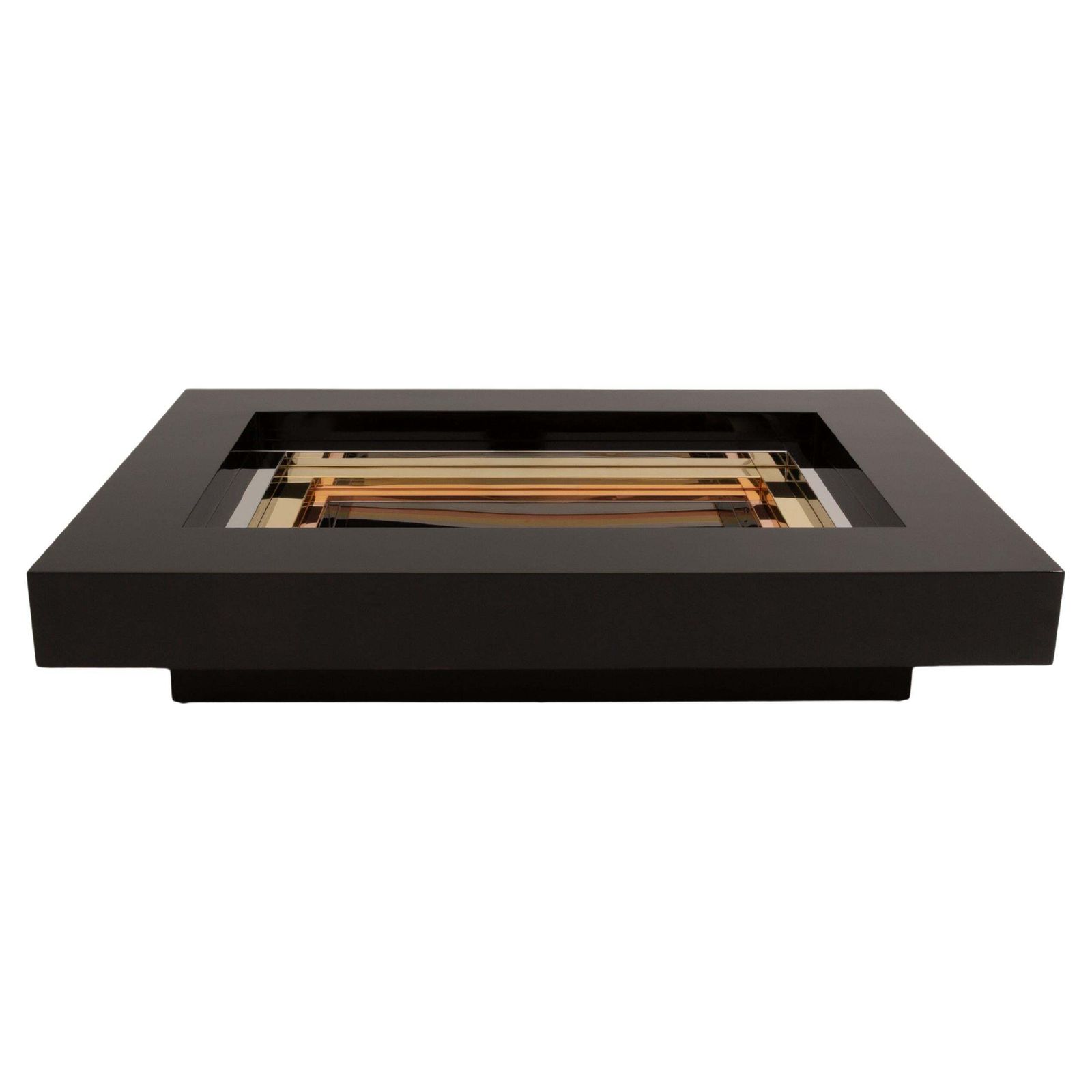 Alain Delon For Maison Jansen Brass Chrome Lacquered Coffee Table 1972