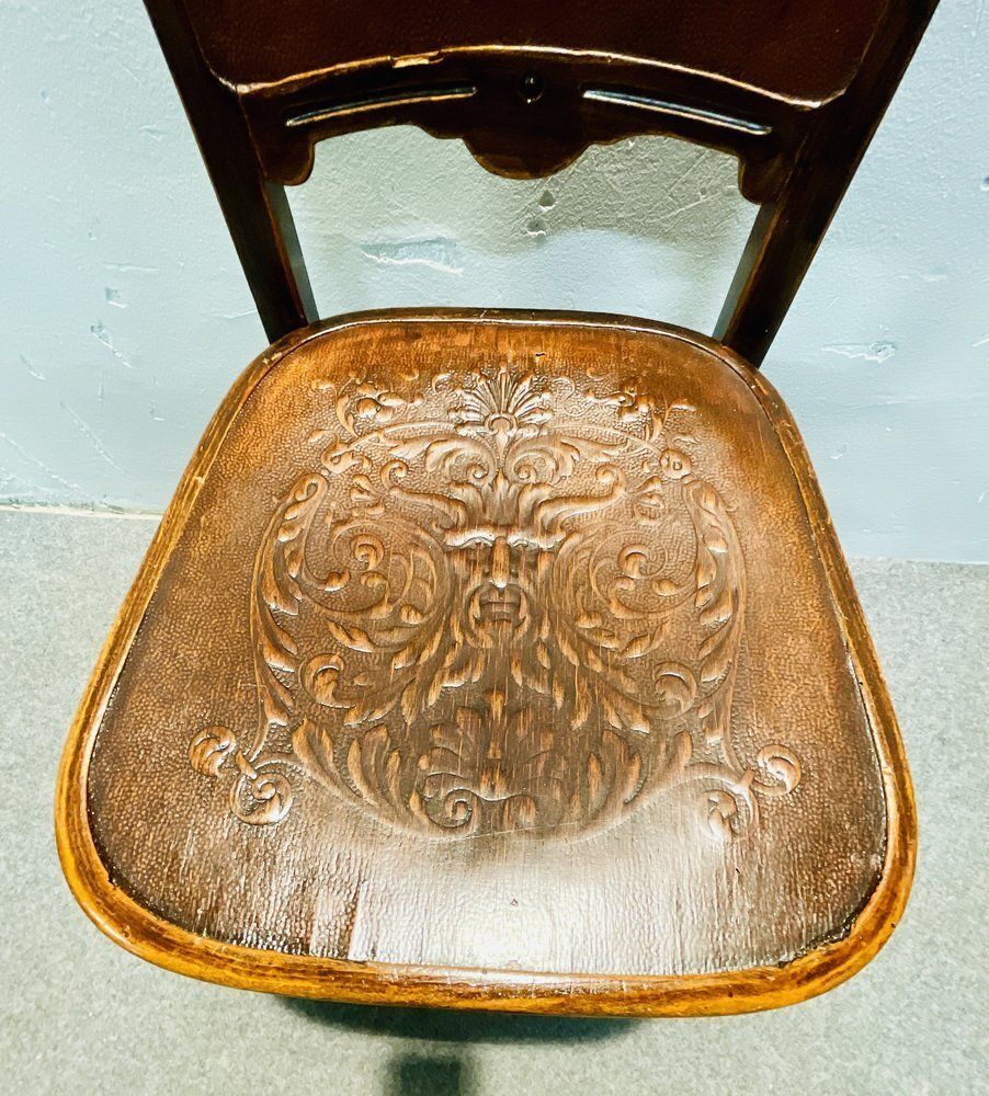 photo furniture Hand Pantographed Khon Chairs From Thonet, 1906, Set Of 6