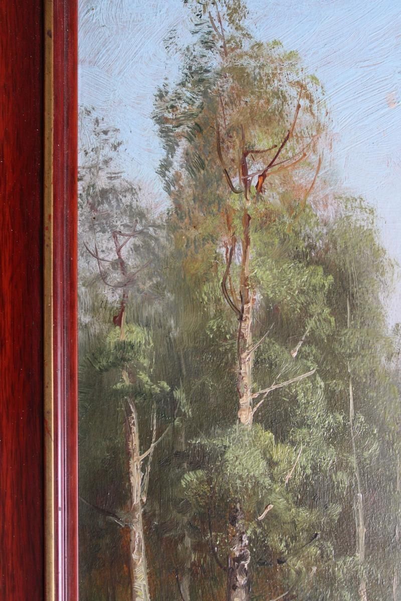 Semyon Sergeevich Platonovfisherman On The River  Oil On Cardboard, 40x20 Cm photo vinterior