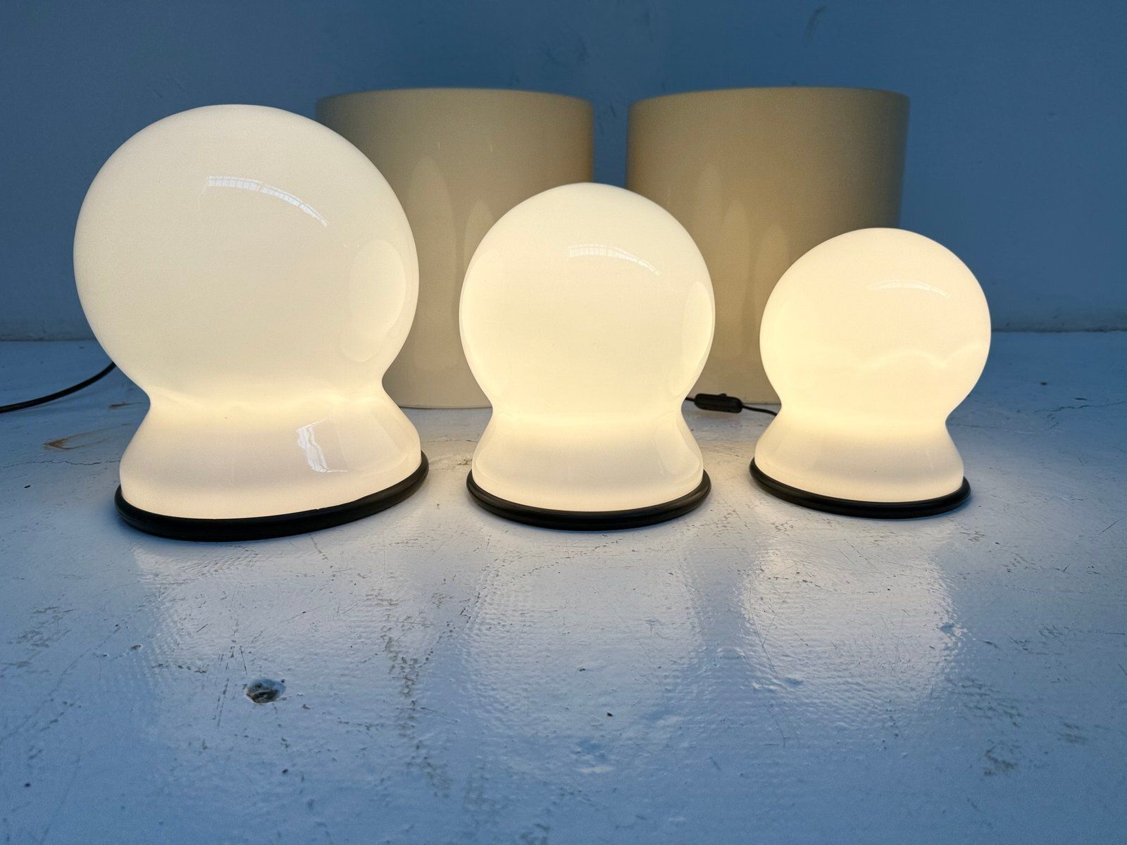 Vintage Scafandro Table Lamps By Sergio Asti For Fontana Arte, 1970, Set Of 3 photo 2704.0