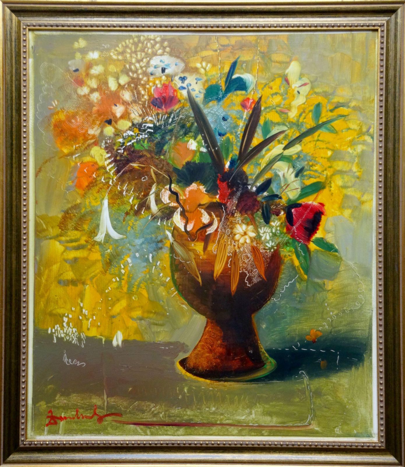 Juris Zvirbulissummer Flowers. 2002. Cardboard, Oil, 71x60 Cm2002 photo furniture