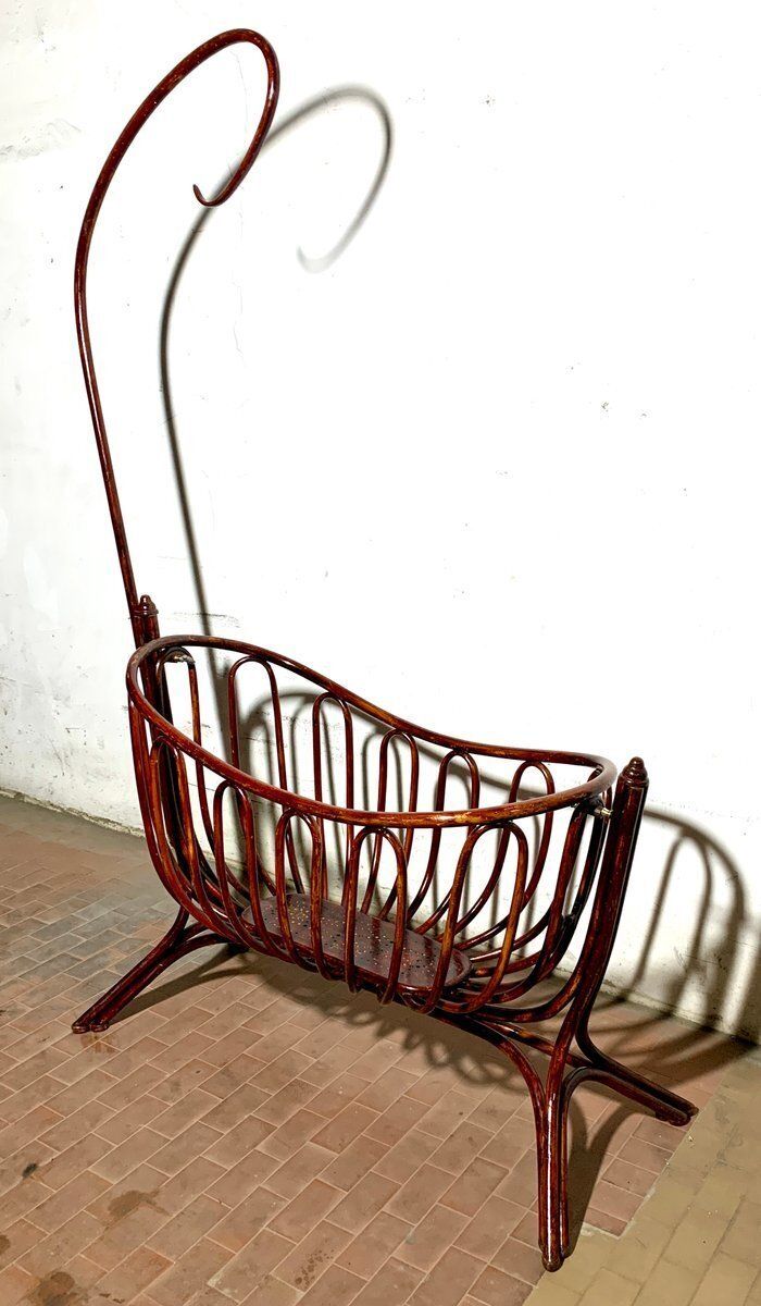 No. 2 Rocking Cradle With Curtain Arm By Michael Thonet For Thonet, 1891 photo Furniture