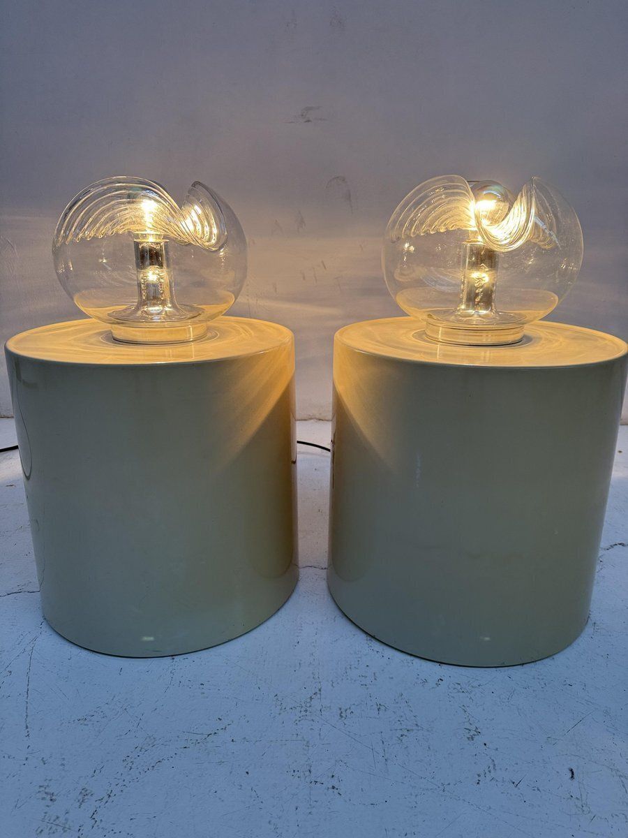Vintage Model Wave Table Lamps By Koch & Lowy For Peill & Putzler, 1970s, Set Of 2 photo furniture