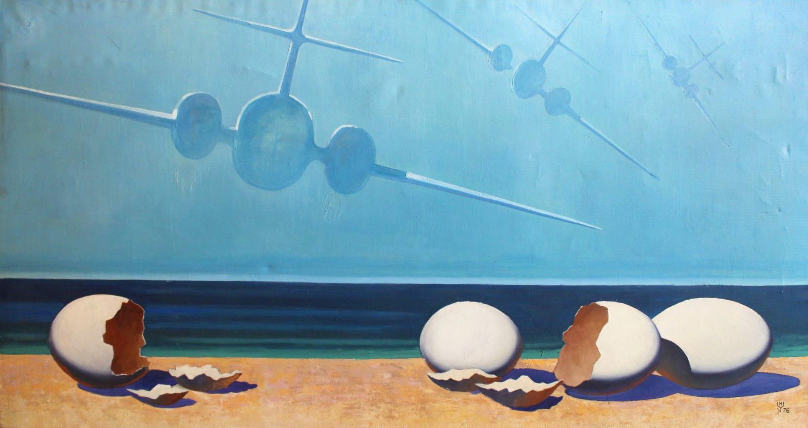 Nikolai Uvarovcontact Problem.Welcome To Nato, Canvas/Oil, 80x150 Cm, 19761976