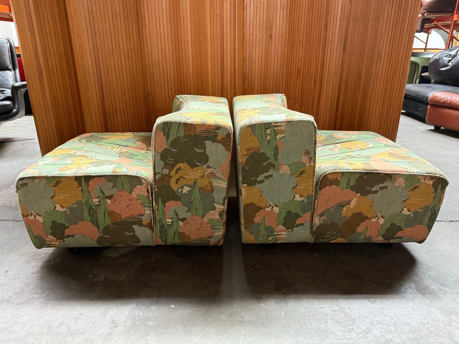 Model 9000 Modular Sofa Attributed To Tito Agnoli For Arflex, 1960s, Set Of 2 photo Furniture
