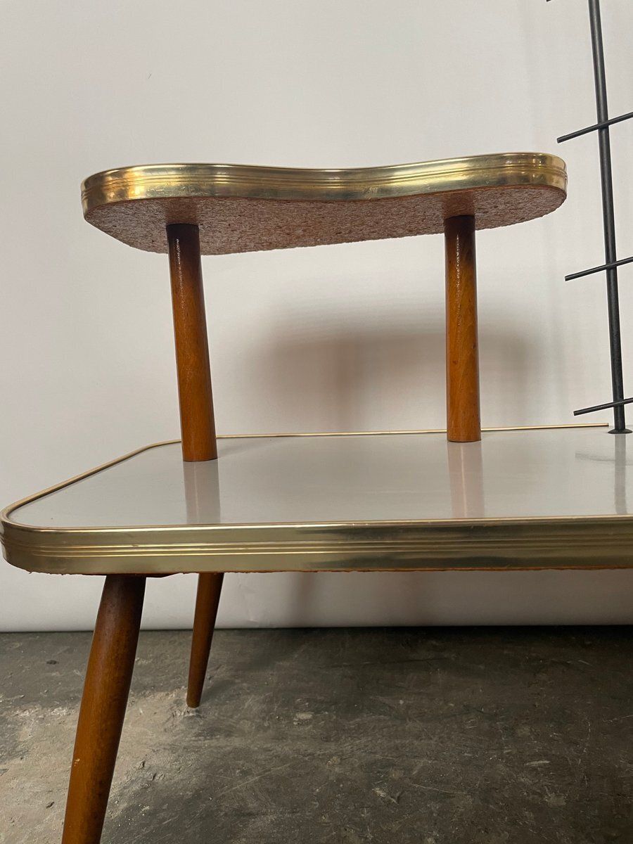 Wood And Formica Plant Table, 1950s photo 593.0