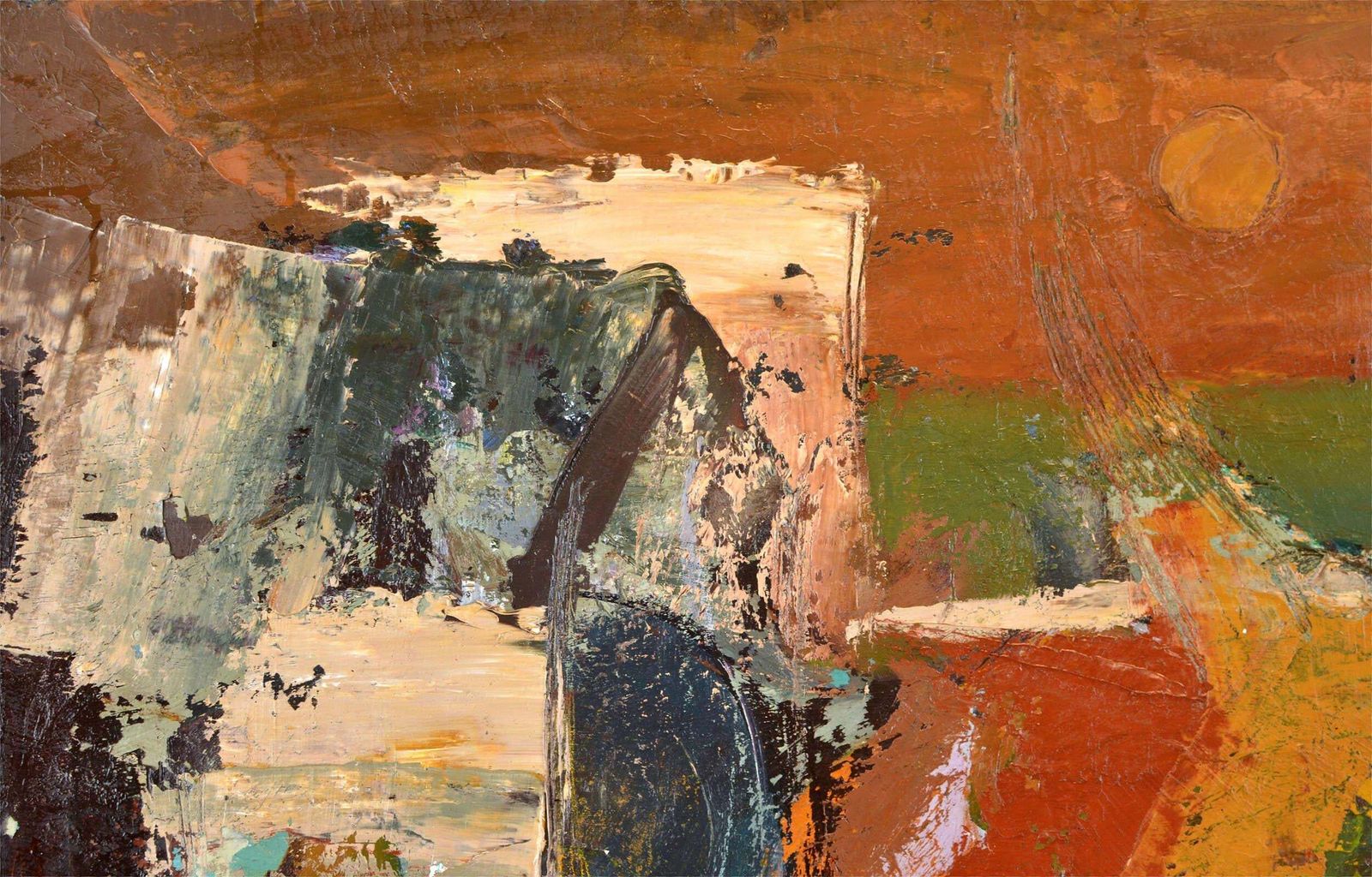 Aleksandr Rodin (1922 2001)city , Oil/Canvas, 65x74 Cm photo furniture