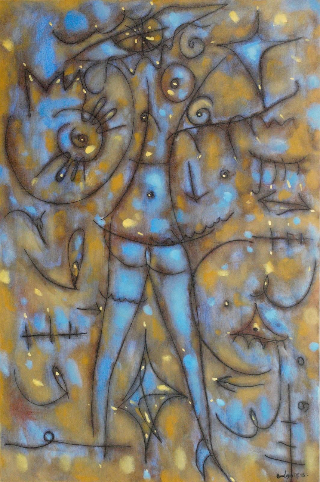 Andrey Amelkovichshe Is Dancing.  Oil On Canvas 120 X 80 Cm