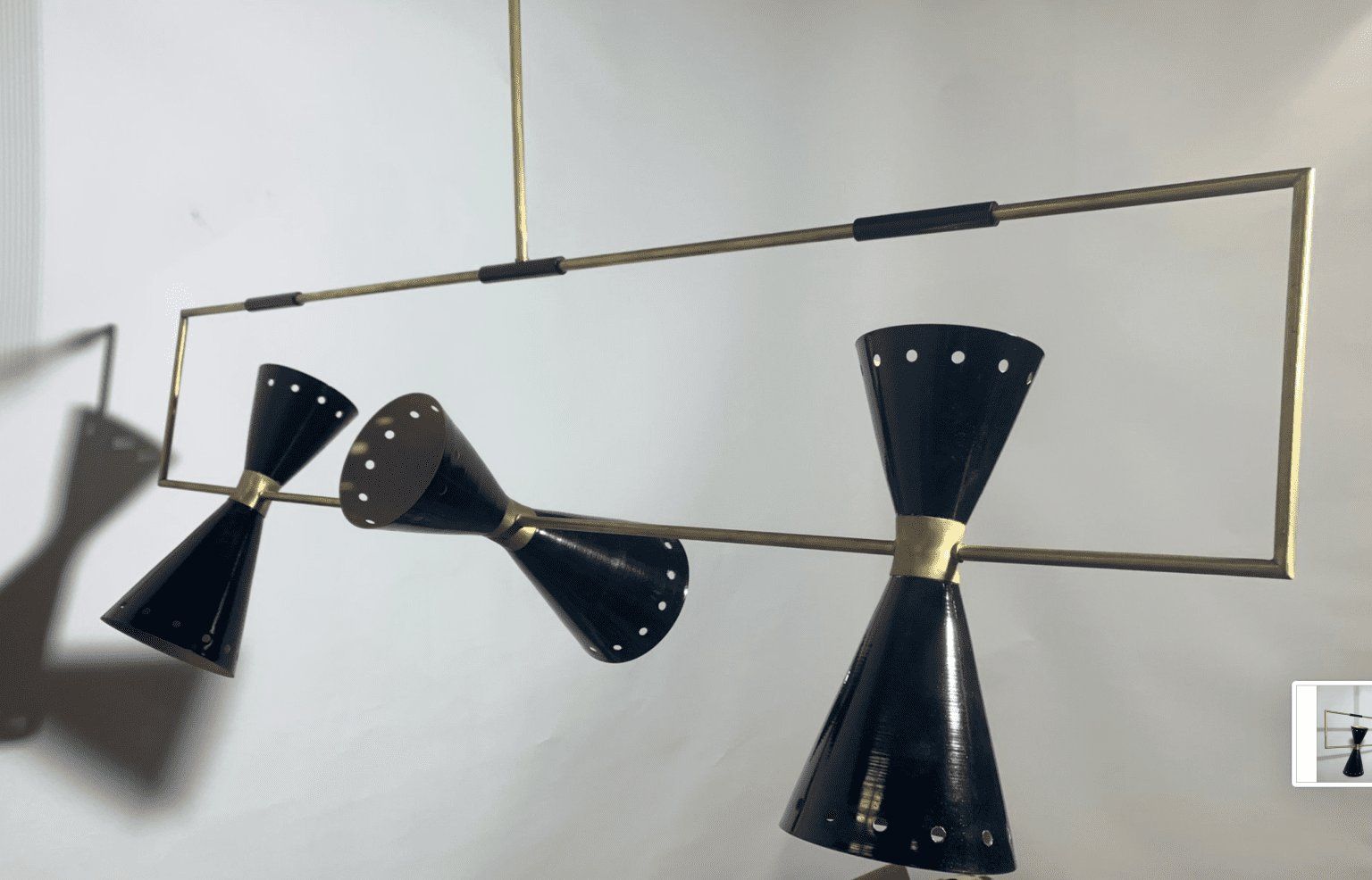 Vintage Italian Ceiling Lamp With Six Adjustable Lights From Stilnovo, 1953 photo for sale