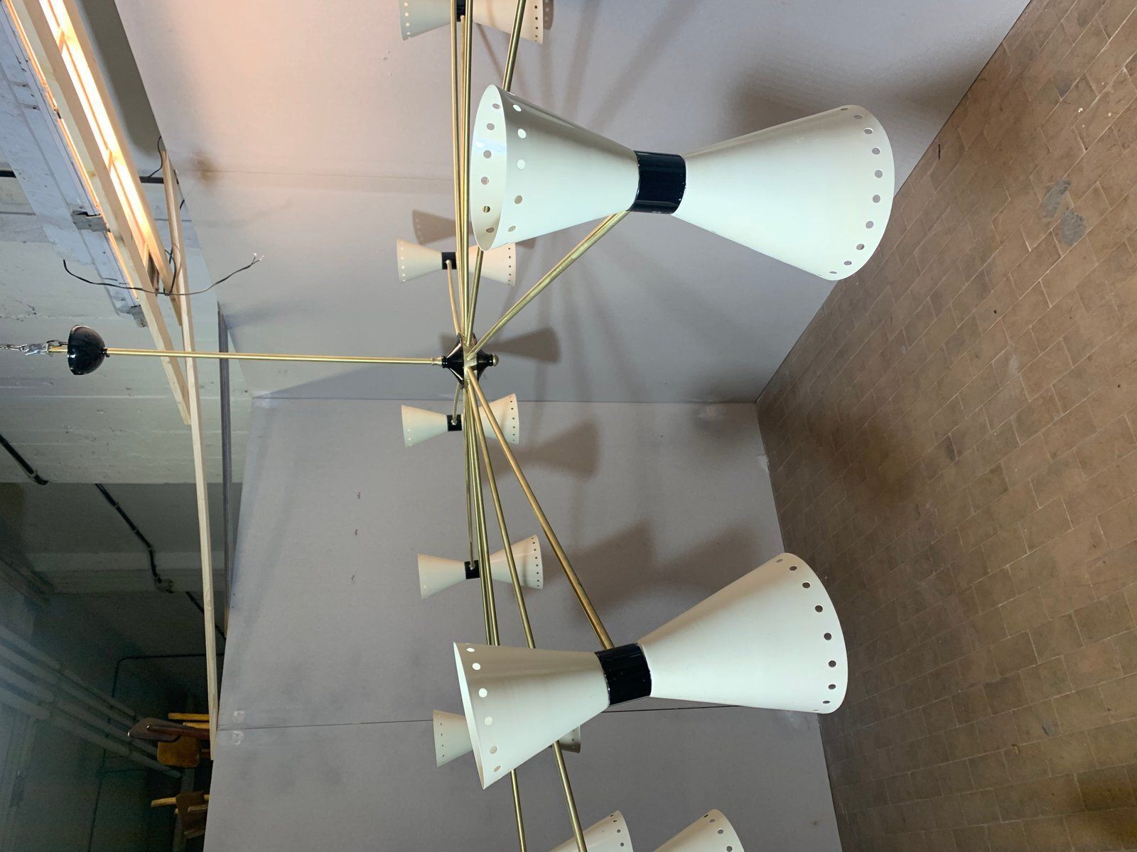 12 Arm Chandelier From Stilnovo, Milan, Italy, 1950s photo buy