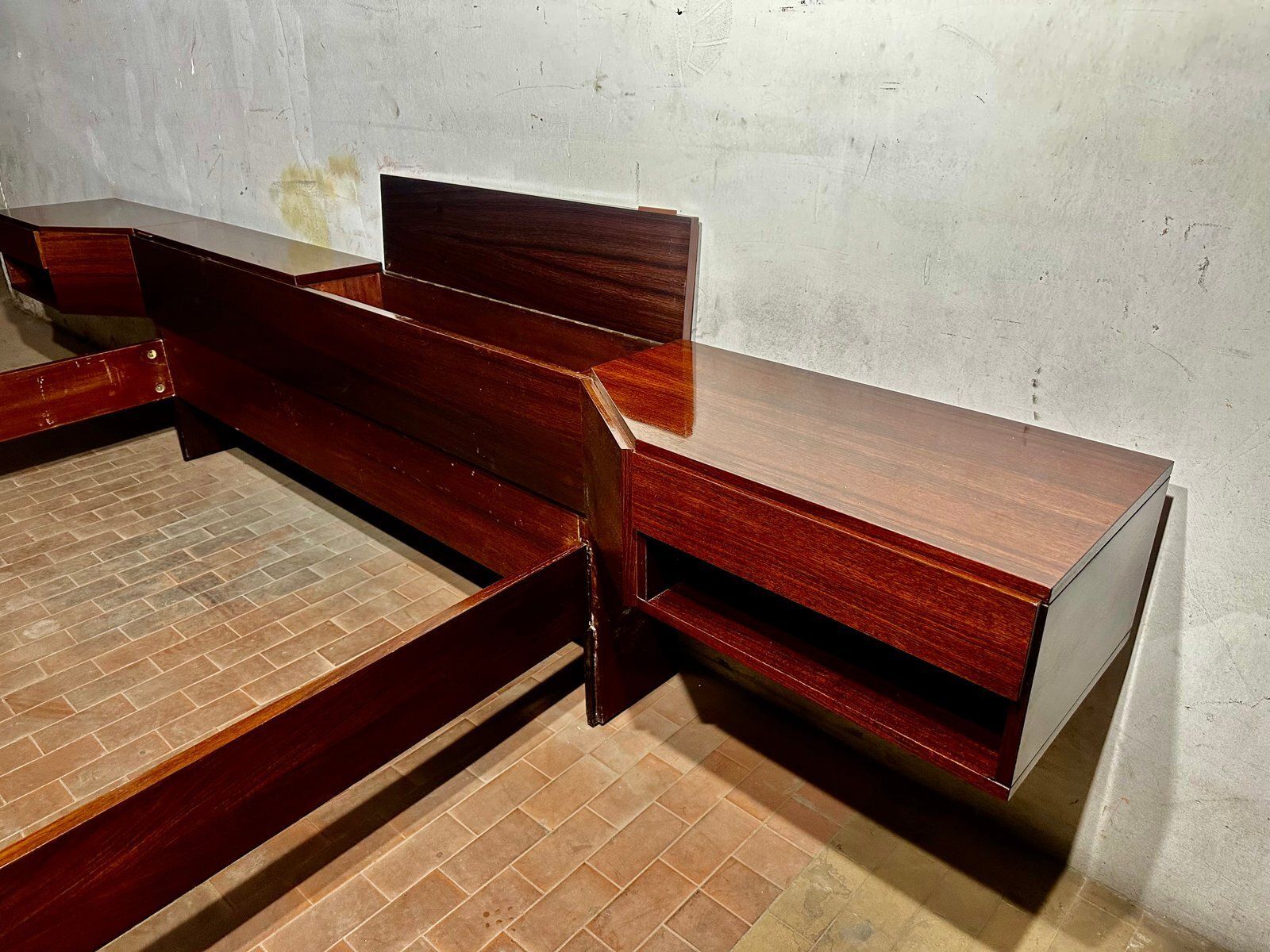 Double Bed In Rosewood, 1960s photo Furniture