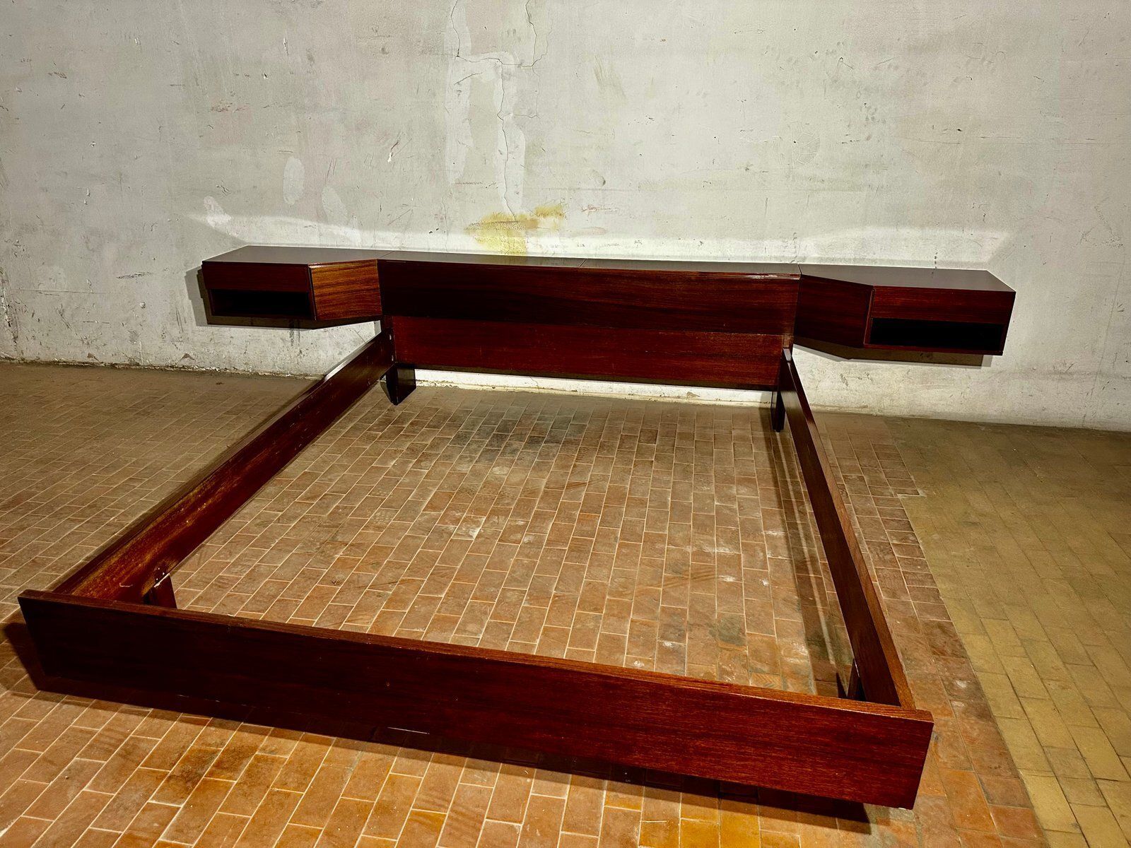 photo furniture Double Bed In Rosewood, 1960s