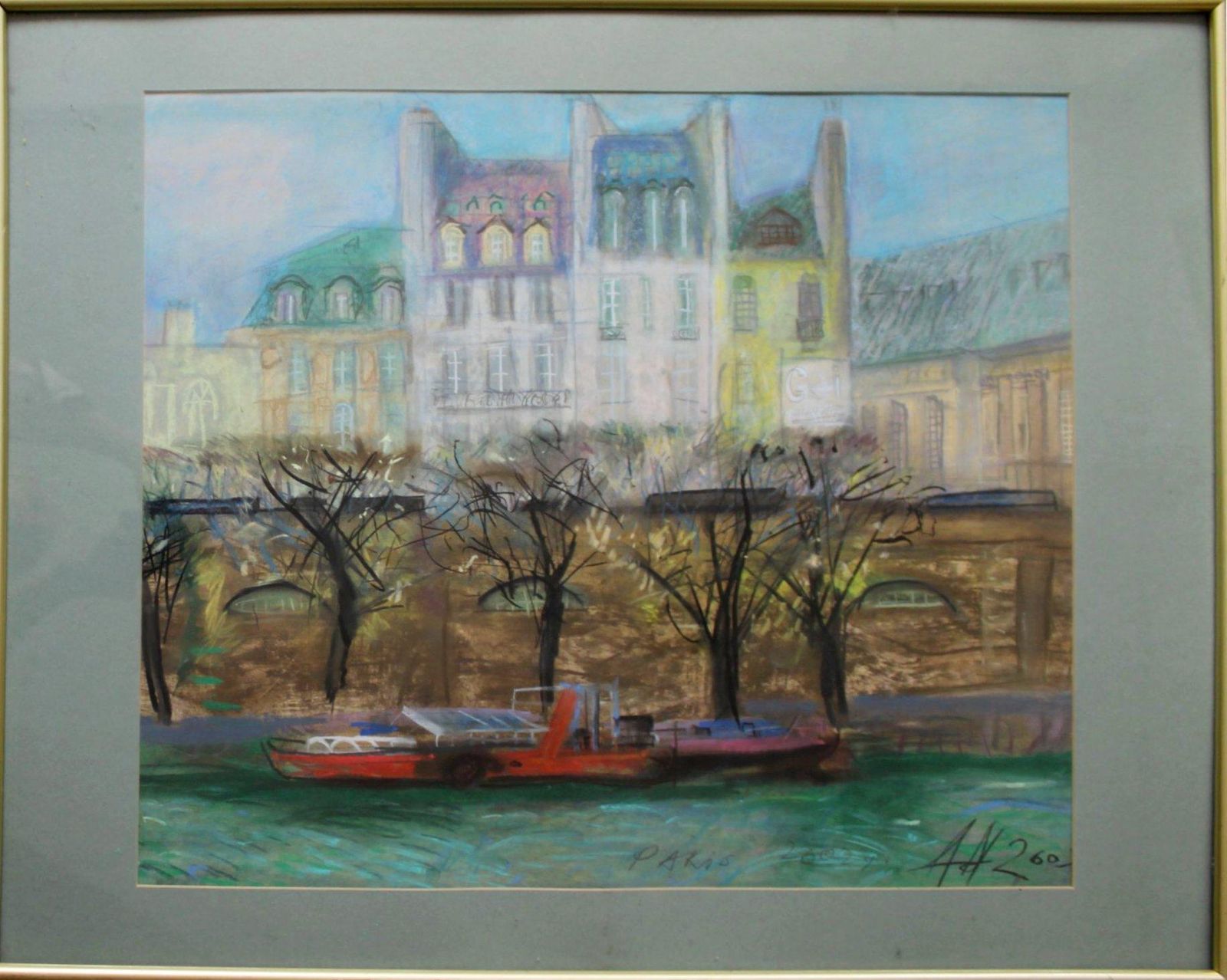 Arturs Nikitinsparis, Paper/Pastel, 61x72 Cm1997 photo furniture