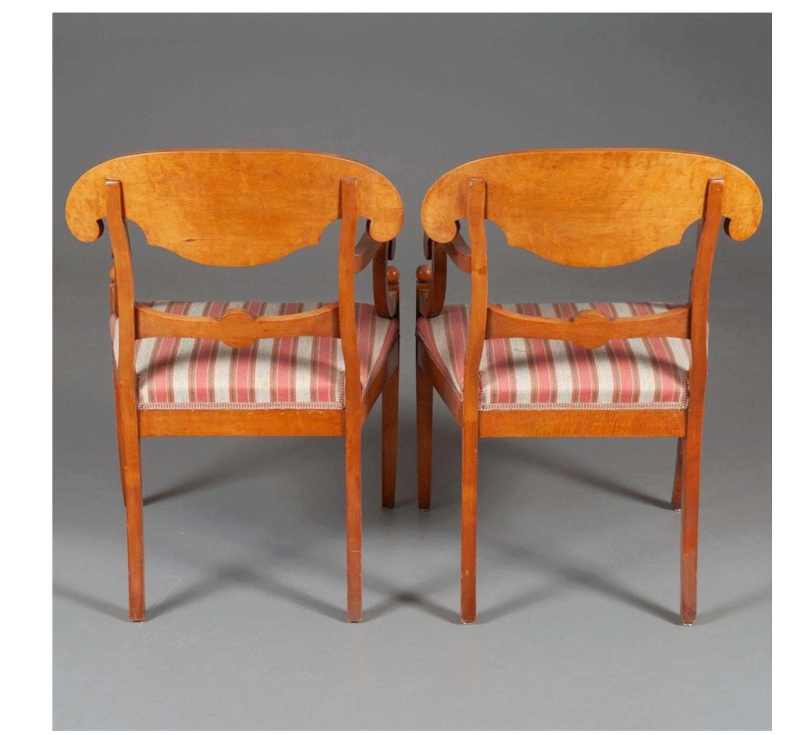 Biedermeier Carver Chairs Swedish 1800s Antique Honey Pair photo for sale
