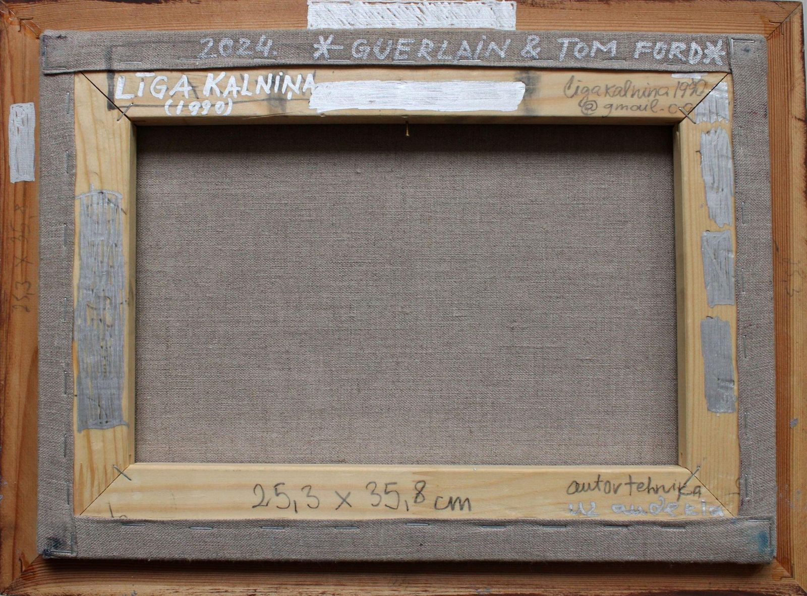 Liga Kalninaguerlain & Tom Ford. Canvas/Mixed Media, 25x35 Cm2024 photo Art
