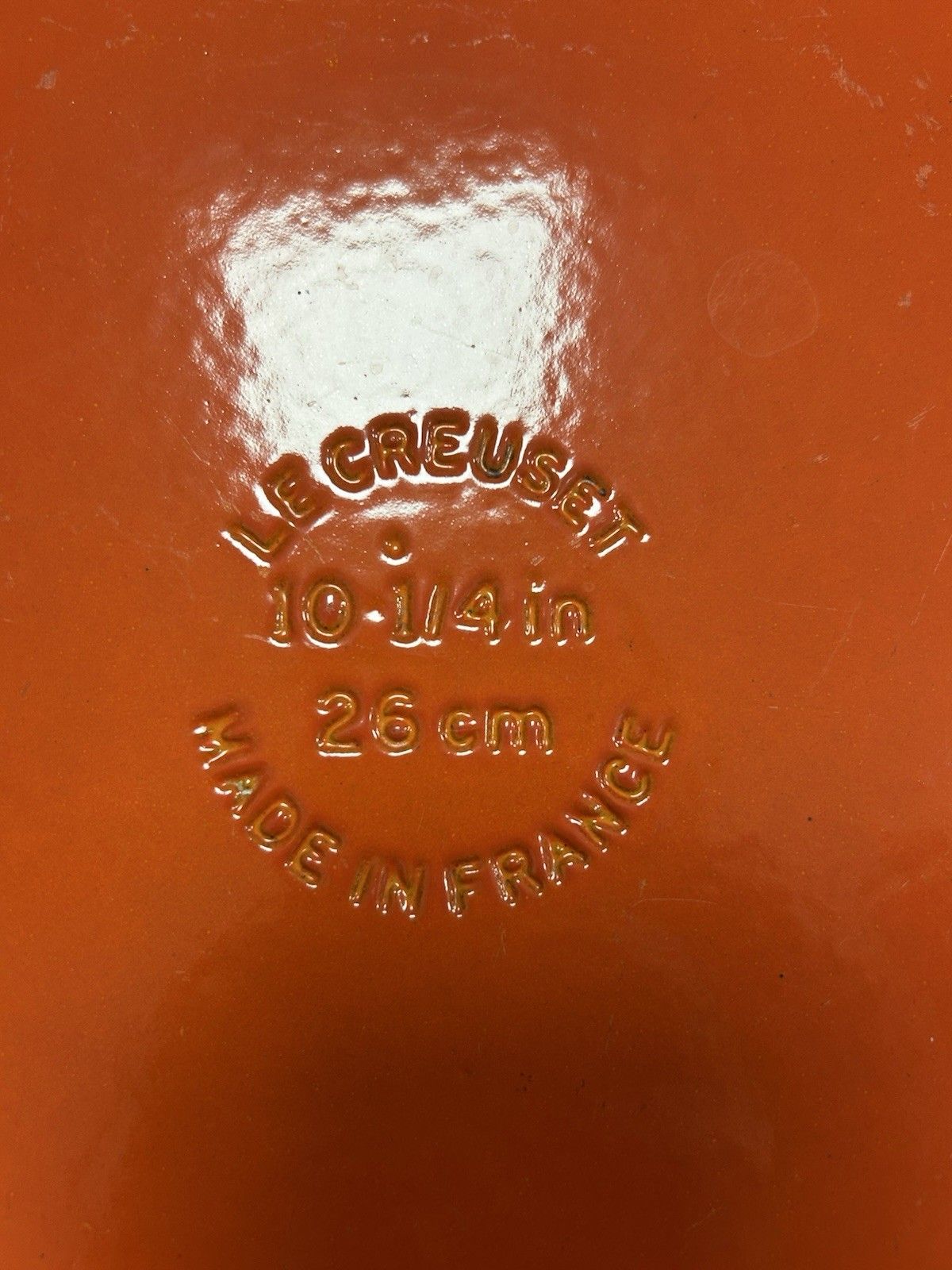 Le Creuset Cast Iron Griddle Pan Size 26 Volcanic Orange photo vinterior
