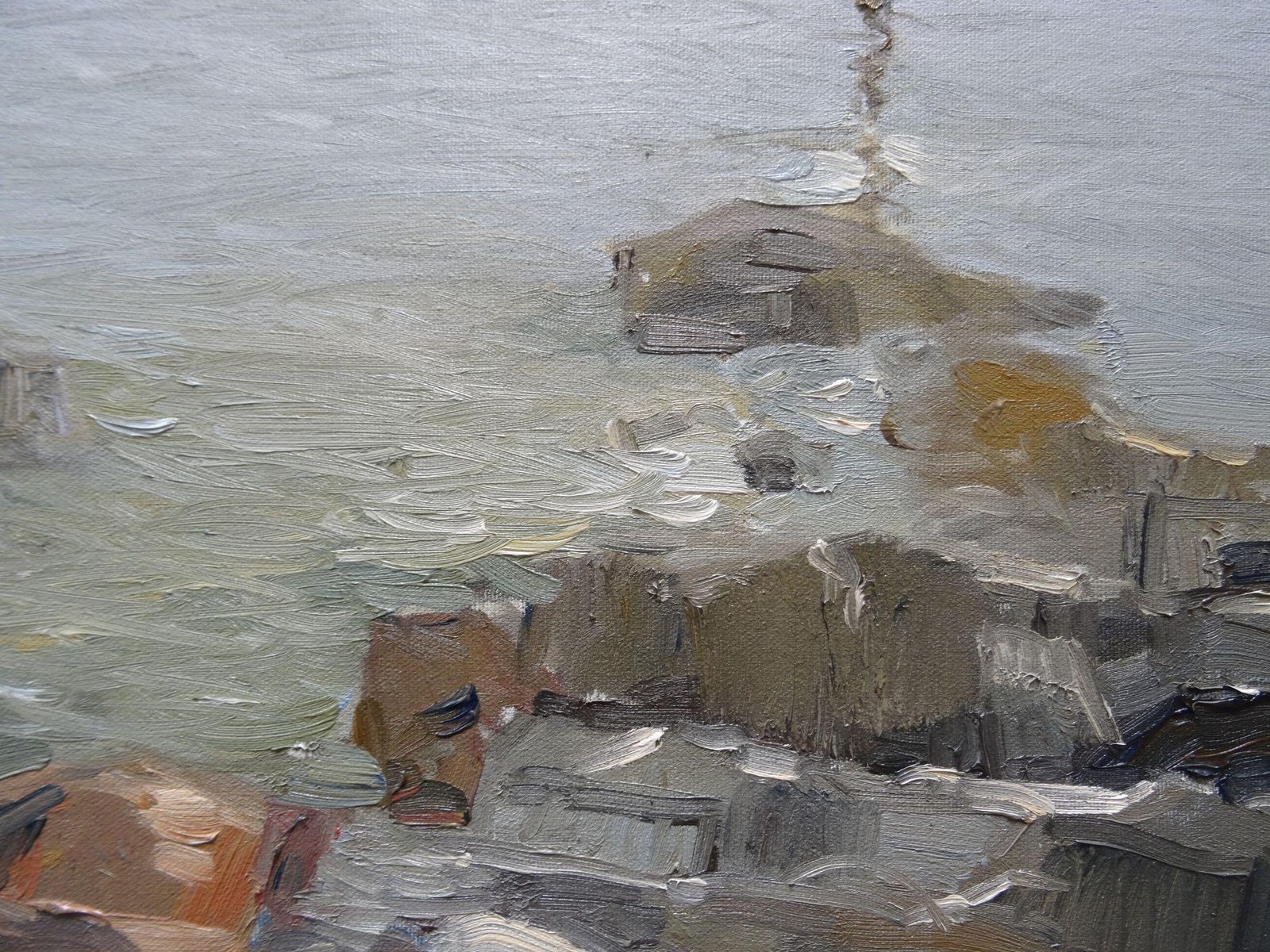 Gutmanis Andislapmezciems Pier  Oil/Canvas, 50x80 Cm2021 photo Art