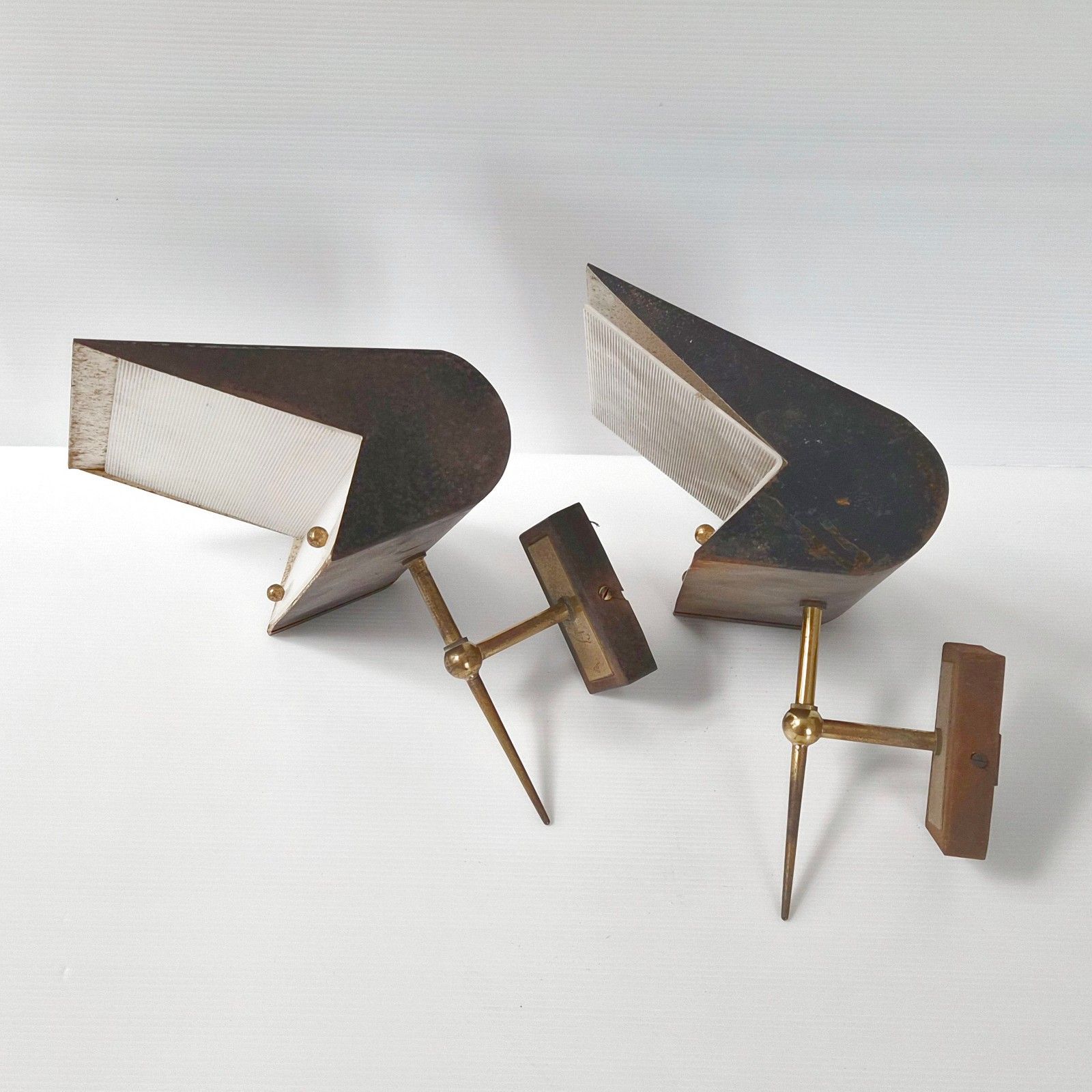 Pair Of Vintage 1950s Sconces To Restore Signs M.D. Dlg Pierre Guariche