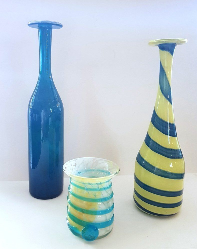 Glass Vases By Mdina, Set Of 3 photo furniture