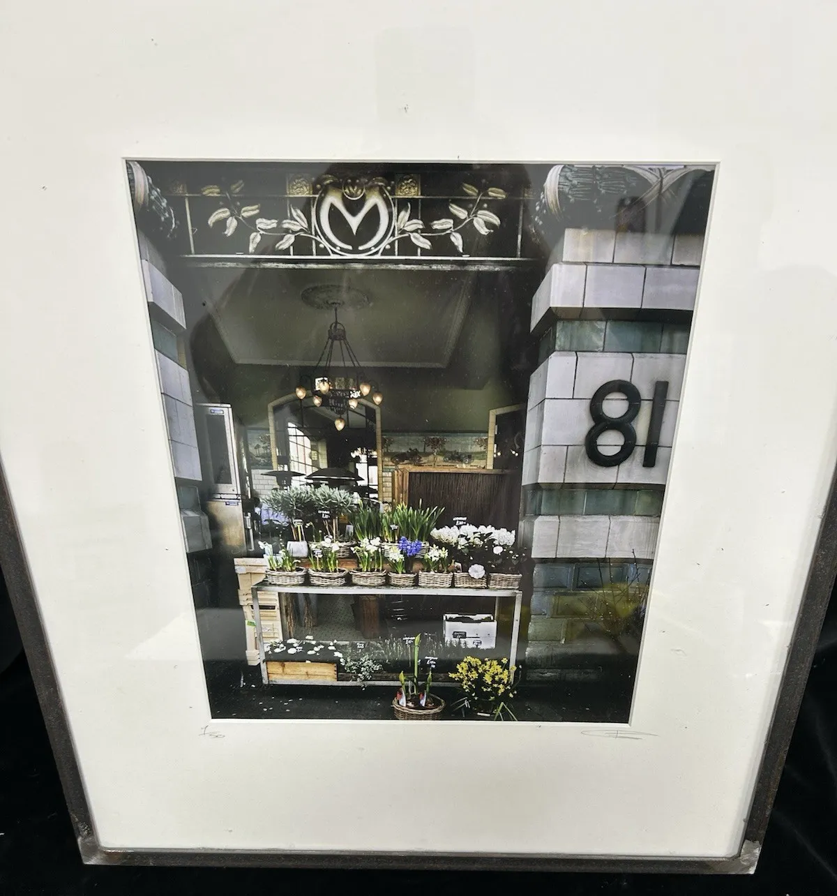 Steel Framed Limited Edition Photograph Exterior Flower Shop Market photo vinterior