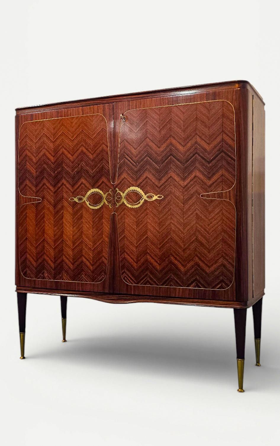 Italian Mid Century Sideboard Or Cabinet Bar Attributed To Paolo Buffa, 1950s photo furniture