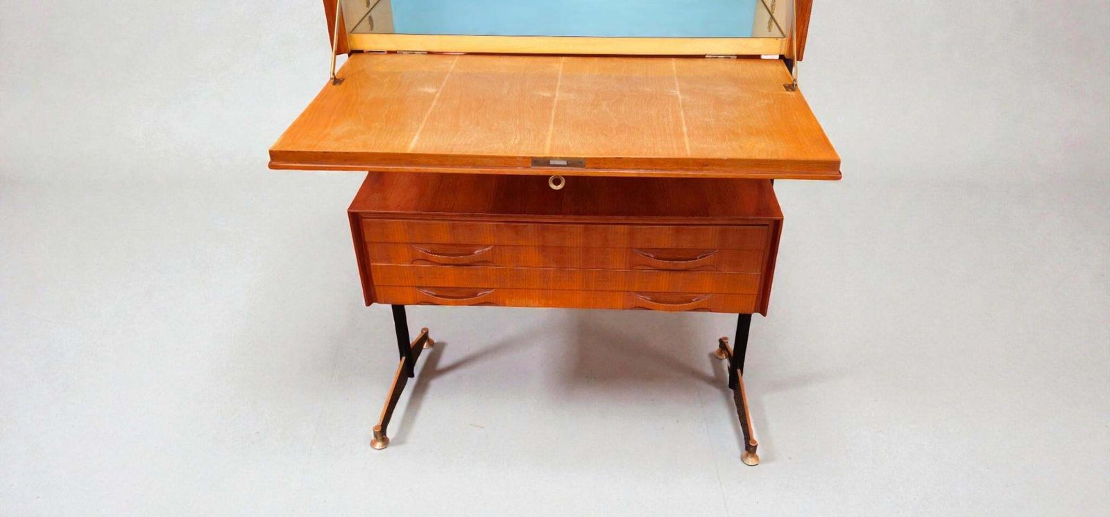 Italian Midcentury Sideboard Or Cabinet Bar Ignazio Gardella Style, 1958 photo vintage
