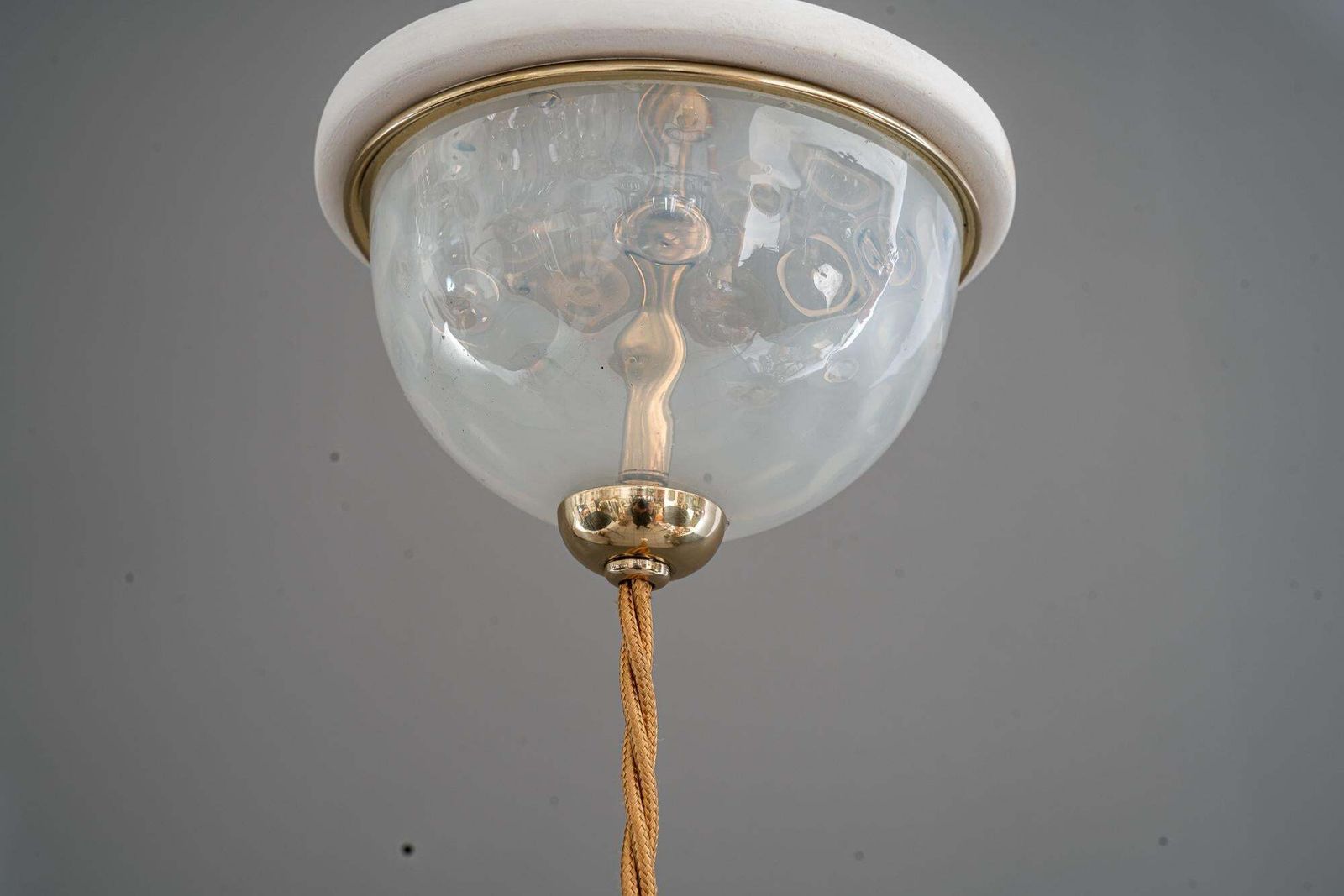 Koloman Moser Attributed To Bakalowits & Söhne Pendants With Loetz Glass Shade photo buy