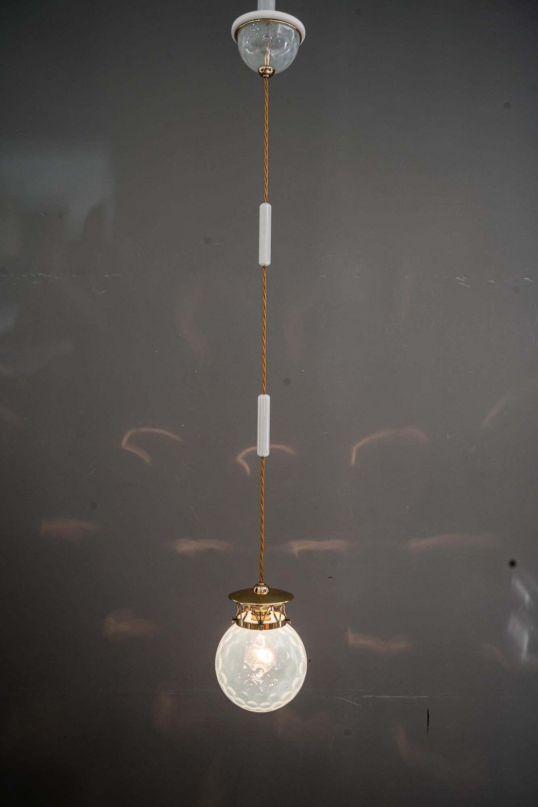 photo for sale Koloman Moser Attributed To Bakalowits & Söhne Pendants With Loetz Glass Shade
