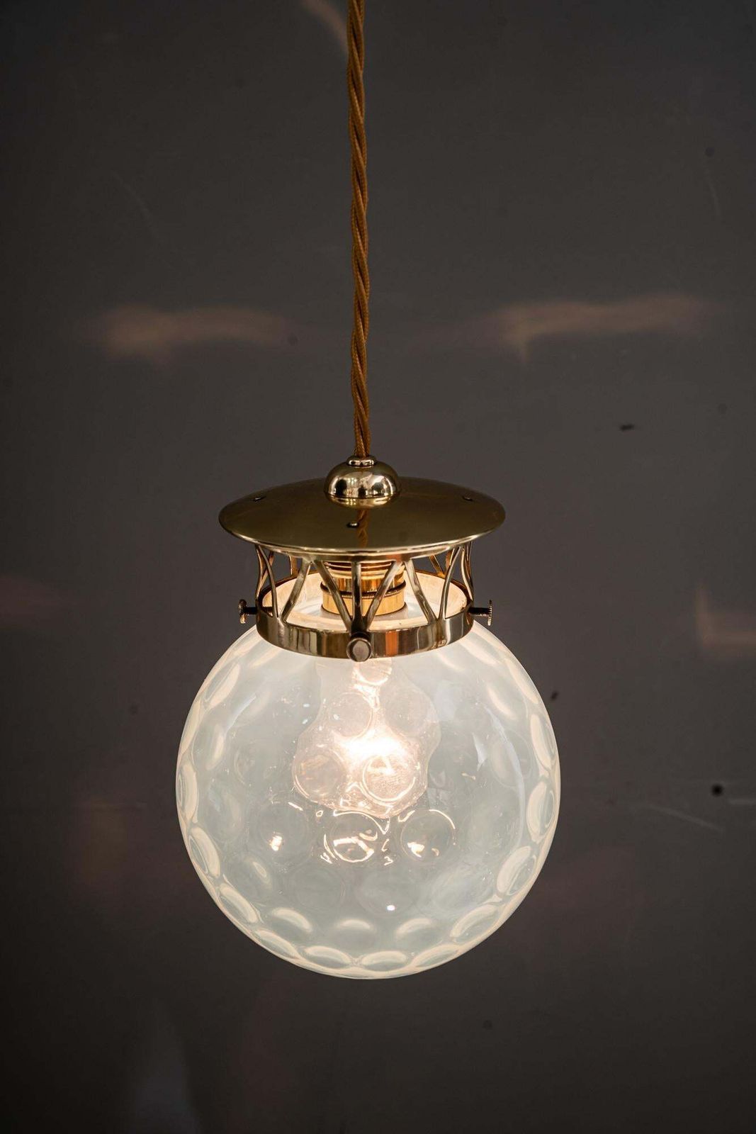 photo buy Koloman Moser Attributed To Bakalowits & Söhne Pendants With Loetz Glass Shade