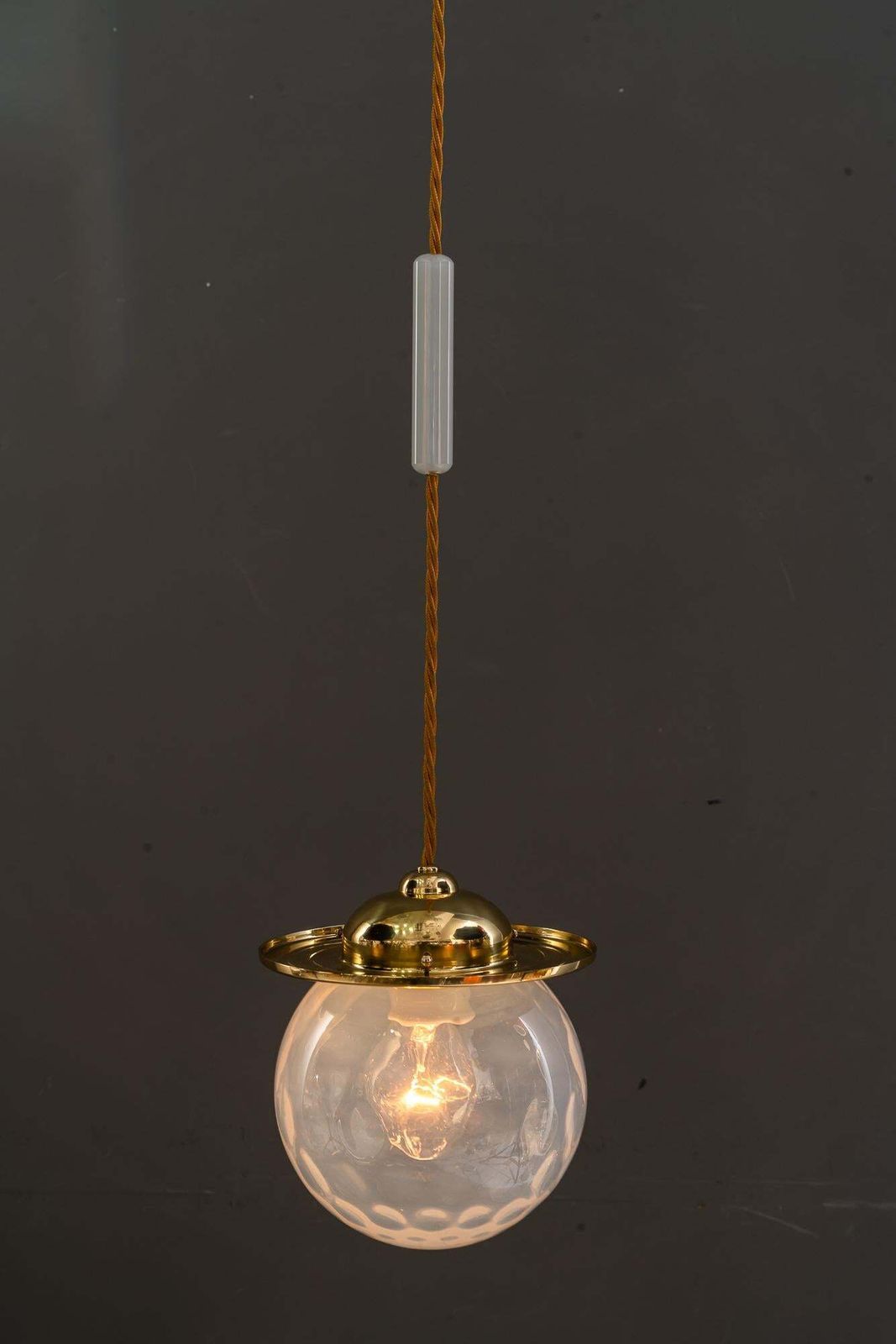 photo buy 2 Koloman Moser Attributed To Bakalowits & Söhne Pendants With Loetz Glass Shade