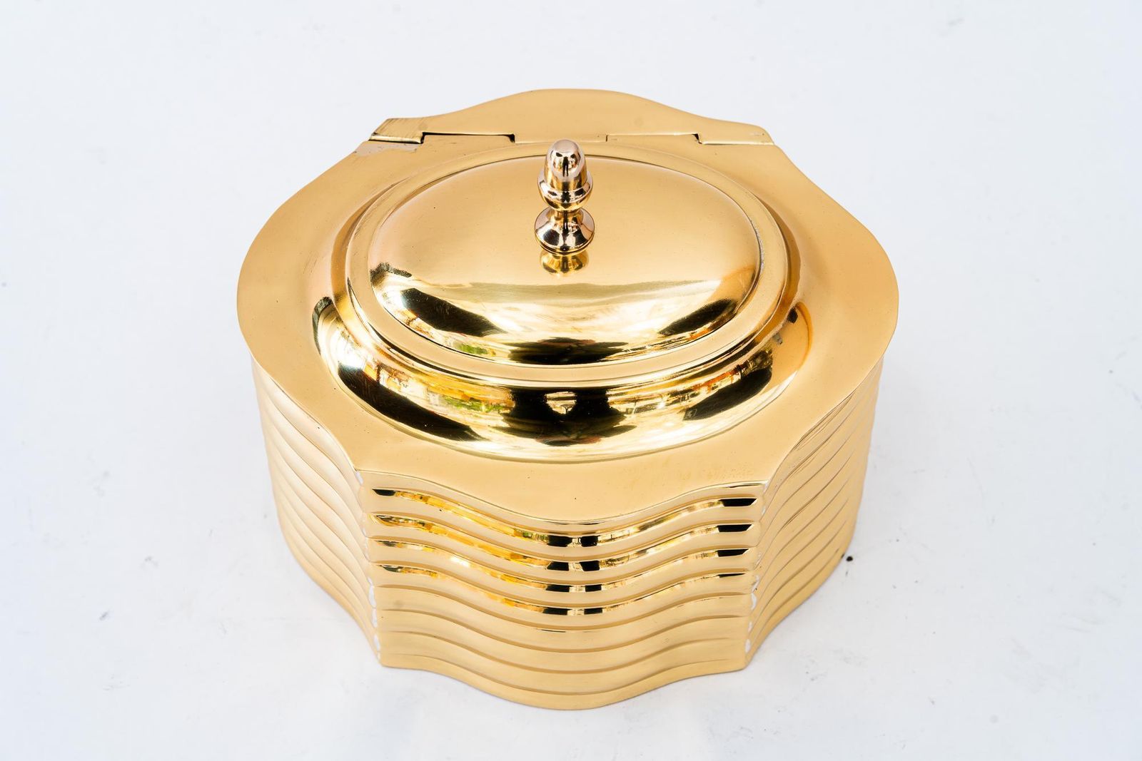 Art Deco Brass Jewelry Box Around 1920s photo 248.0