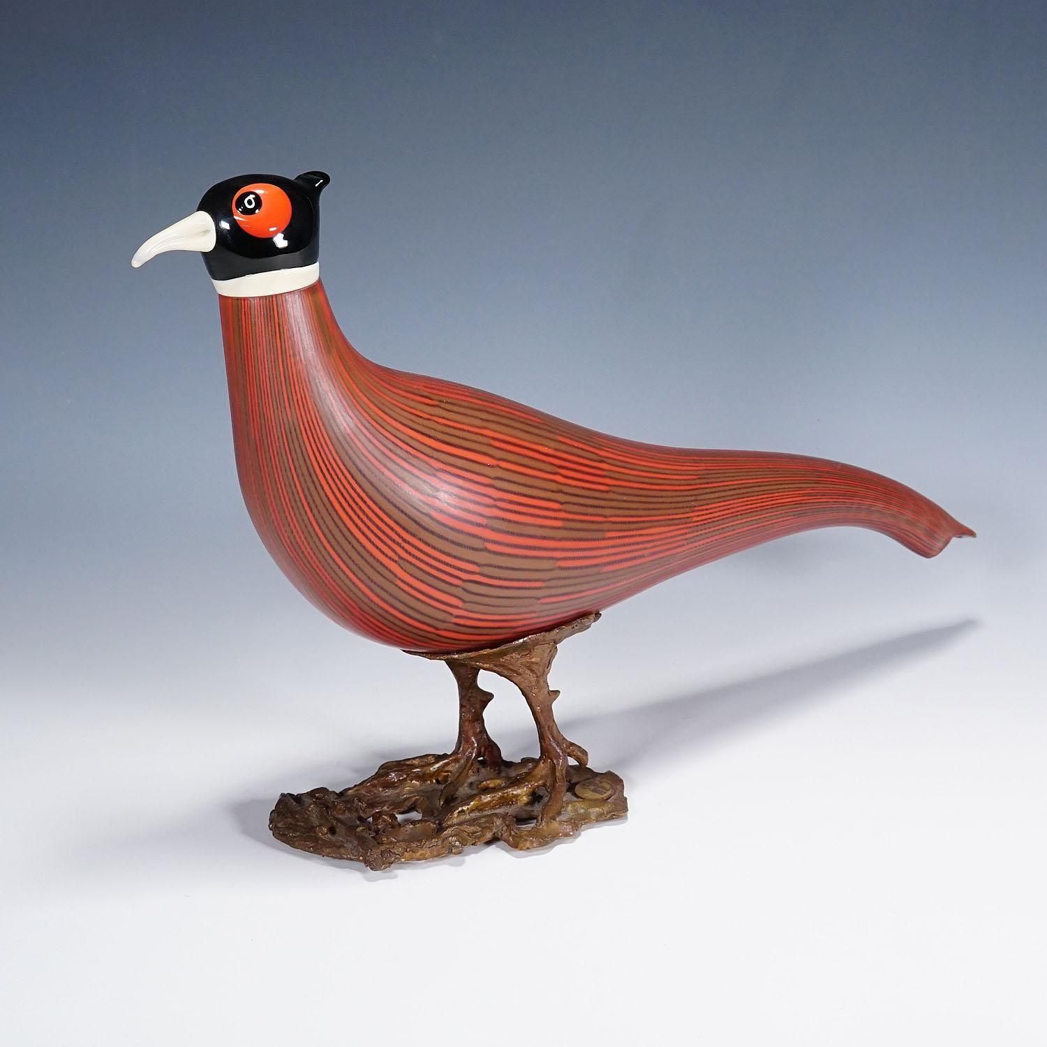 Rare Phesant Sculpture By Toni Zuccheri For Venini photo for sale
